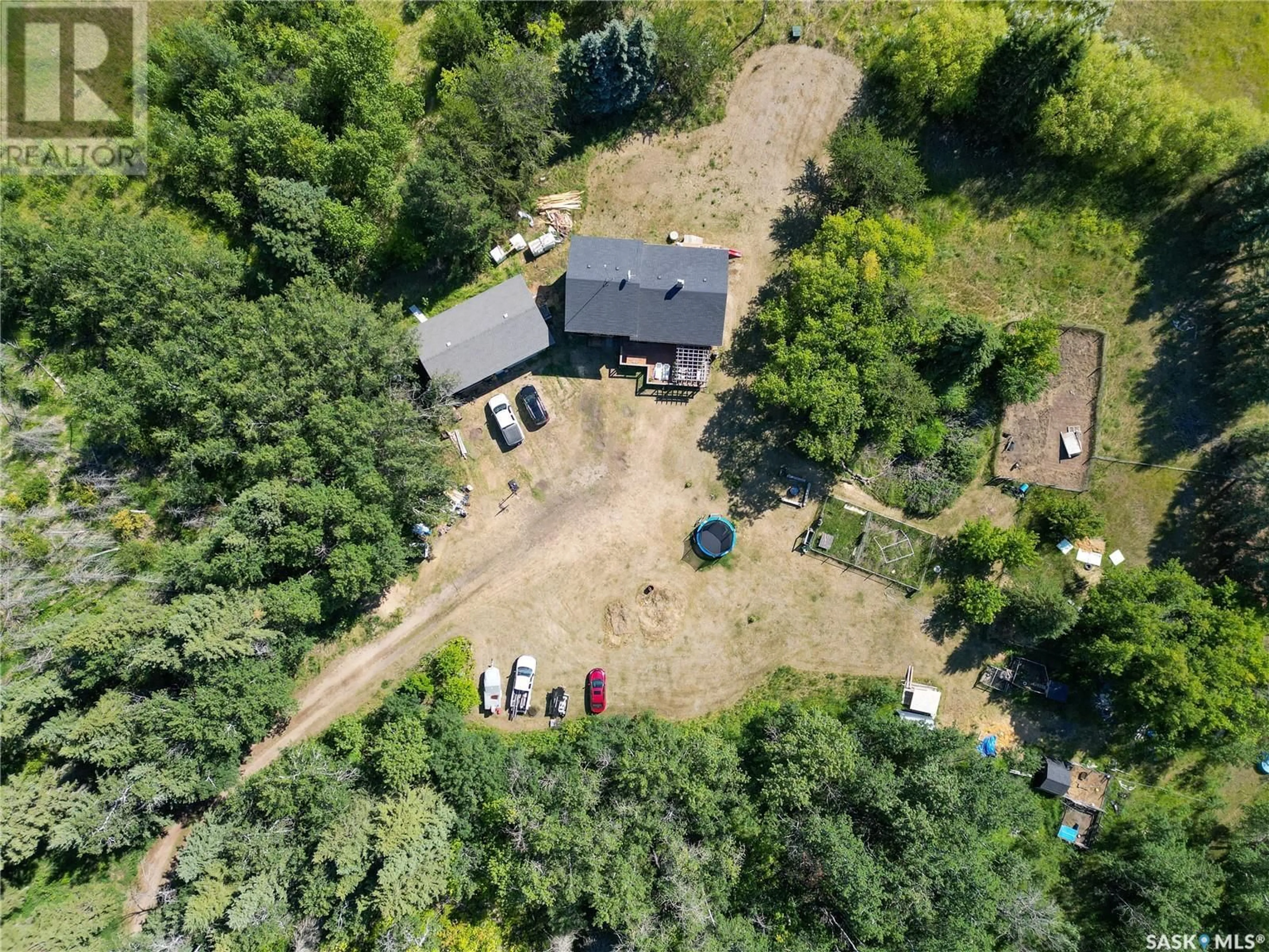 A pic from outside/outdoor area/front of a property/back of a property/a pic from drone, forest/trees view for WILD SPIRIT ACREAGE, Shellbrook Rm No. 493 Saskatchewan S0J2E0
