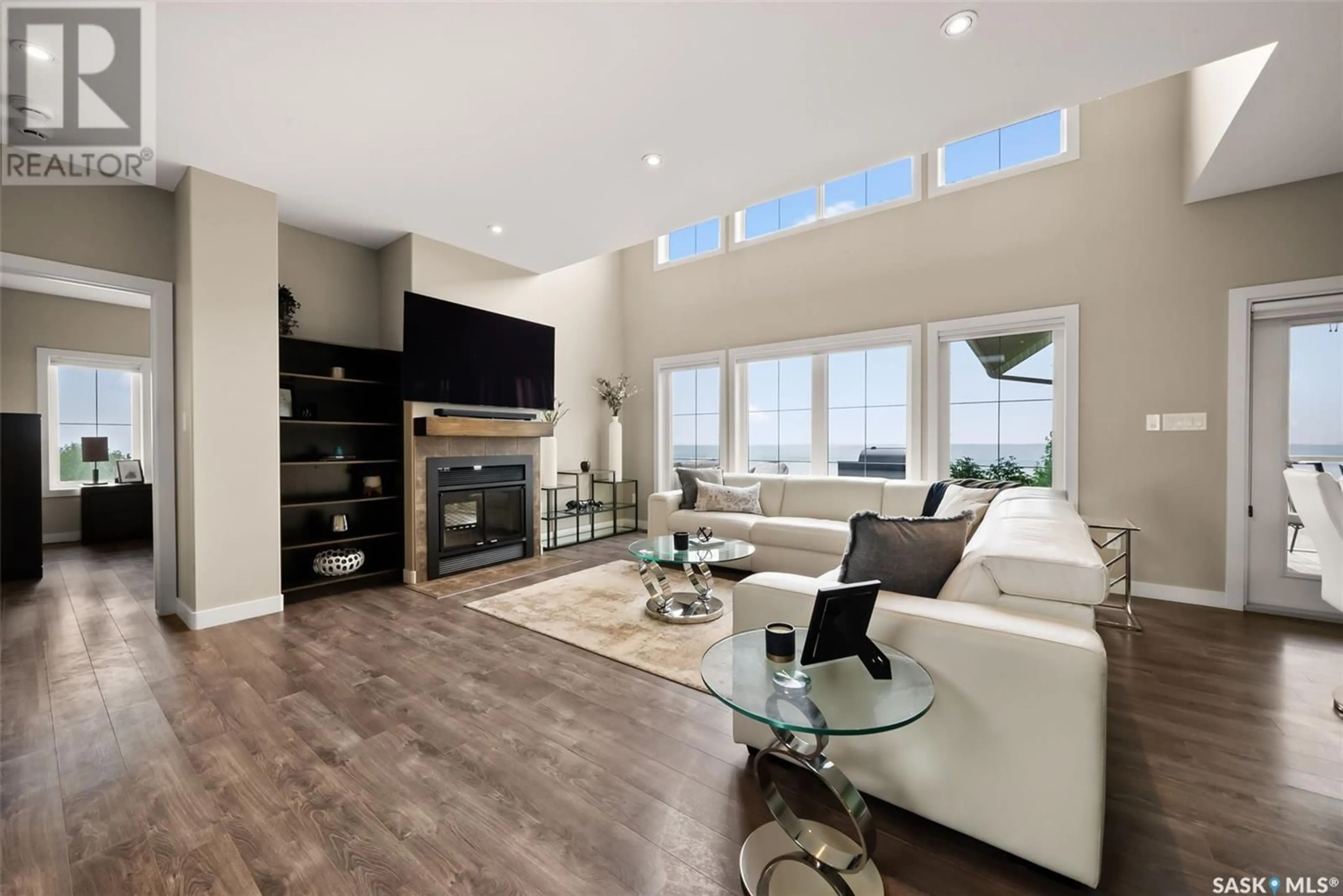 Living room with furniture, wood/laminate floor for 2 VALLEY RIDGE ROAD, Longlaketon Rm No. 219 Saskatchewan S0G4L0