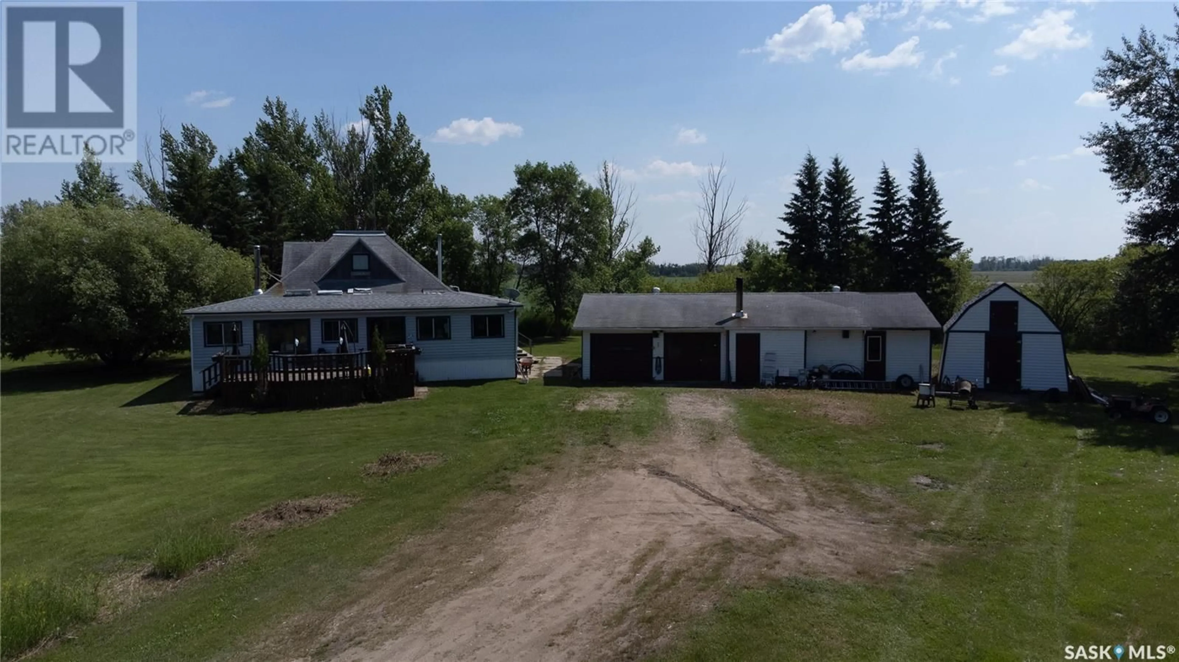 A pic from outside/outdoor area/front of a property/back of a property/a pic from drone, unknown for INGBRITSON ACREAGE, Saltcoats Rm No. 213 Saskatchewan S0A3R0