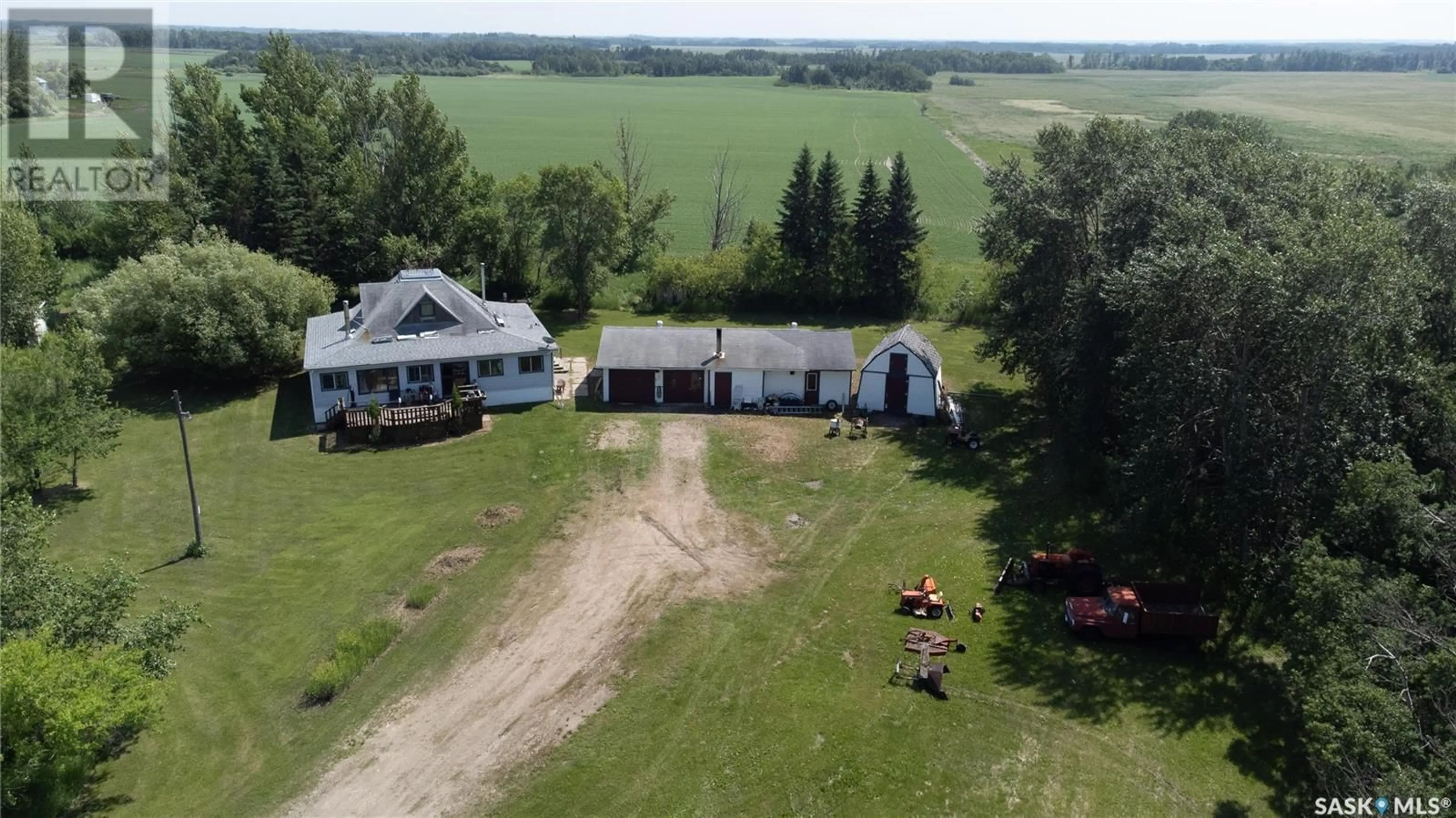A pic from outside/outdoor area/front of a property/back of a property/a pic from drone, building for INGBRITSON ACREAGE, Saltcoats Rm No. 213 Saskatchewan S0A3R0