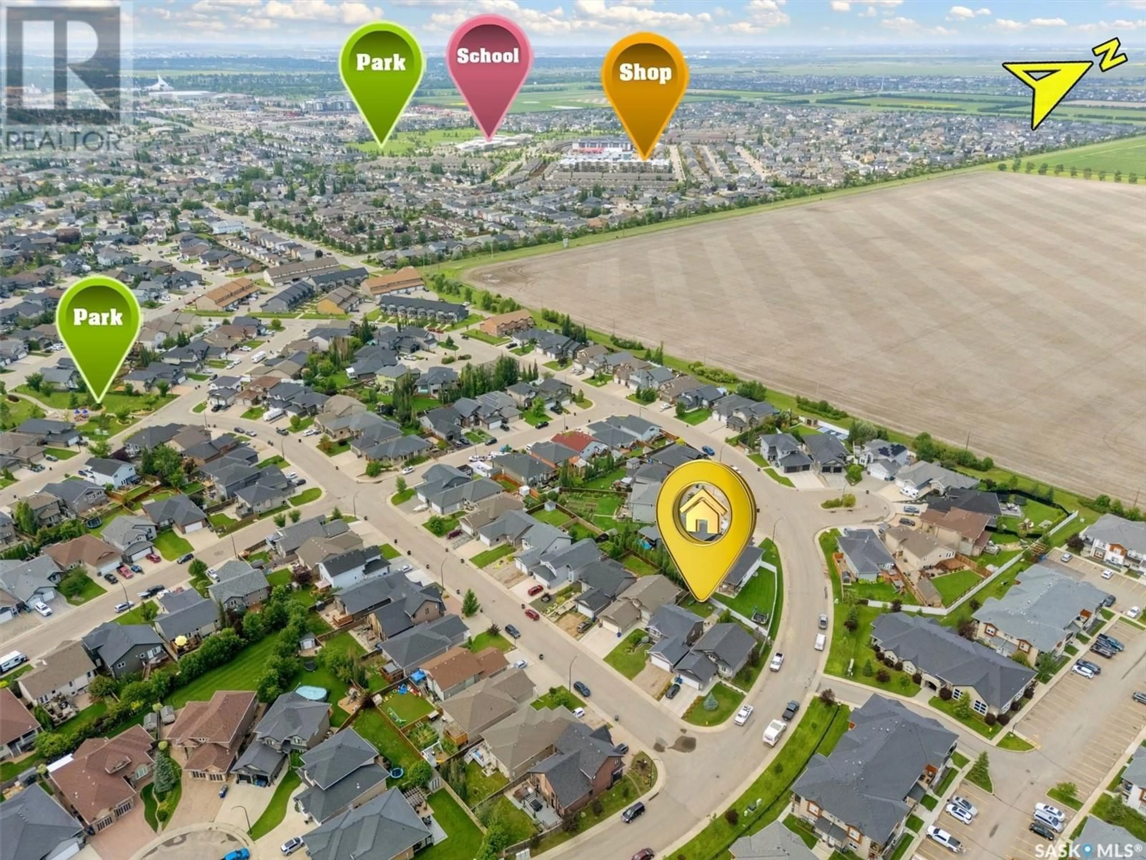 A pic from outside/outdoor area/front of a property/back of a property/a pic from drone, street for 907 PATRICK WAY, Saskatoon Saskatchewan S7W0G2