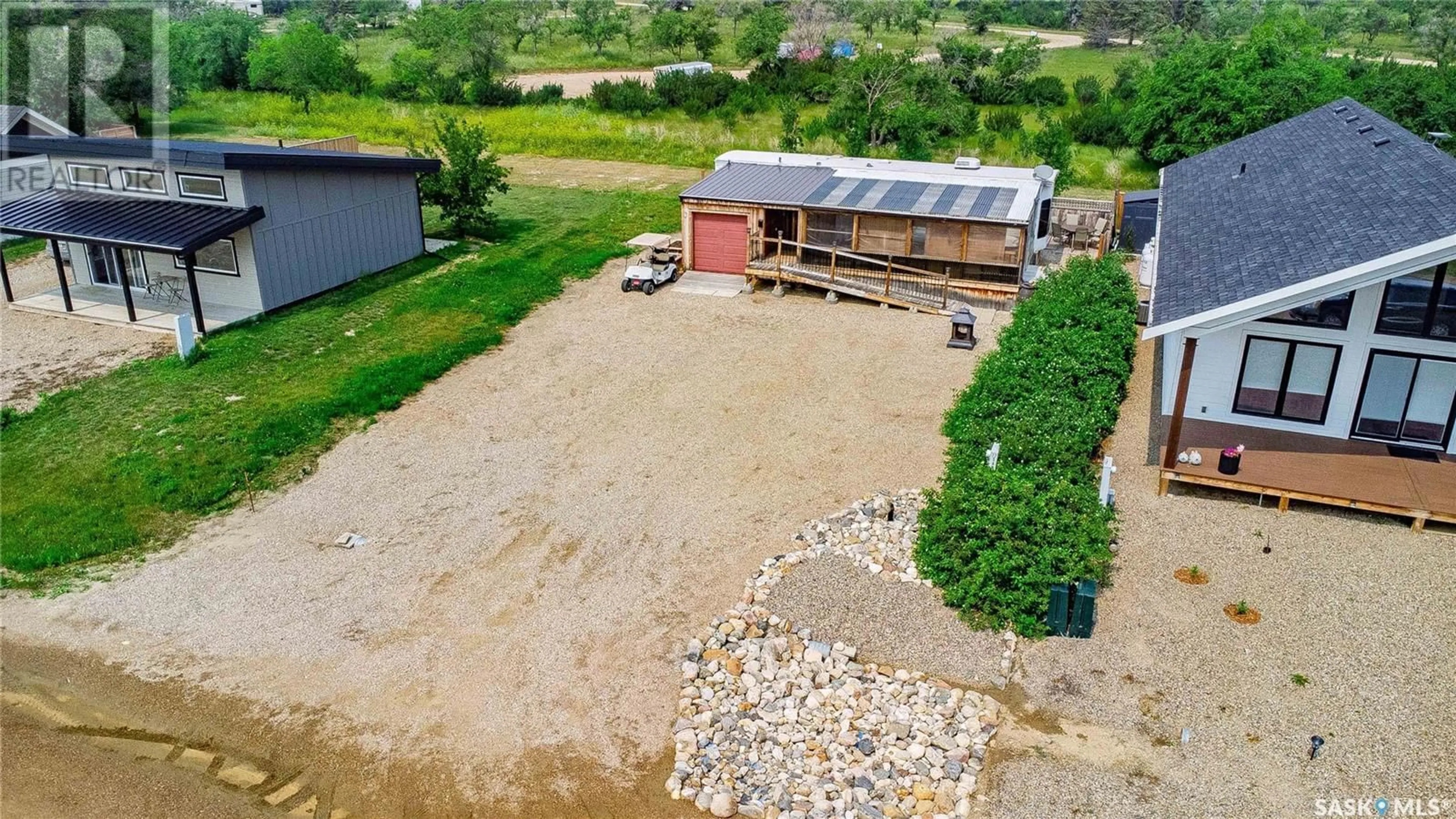 A pic from outside/outdoor area/front of a property/back of a property/a pic from drone, water/lake/river/ocean view for 22 SANDY ROAD, Coteau Rm No. 255 Saskatchewan S0L2E0
