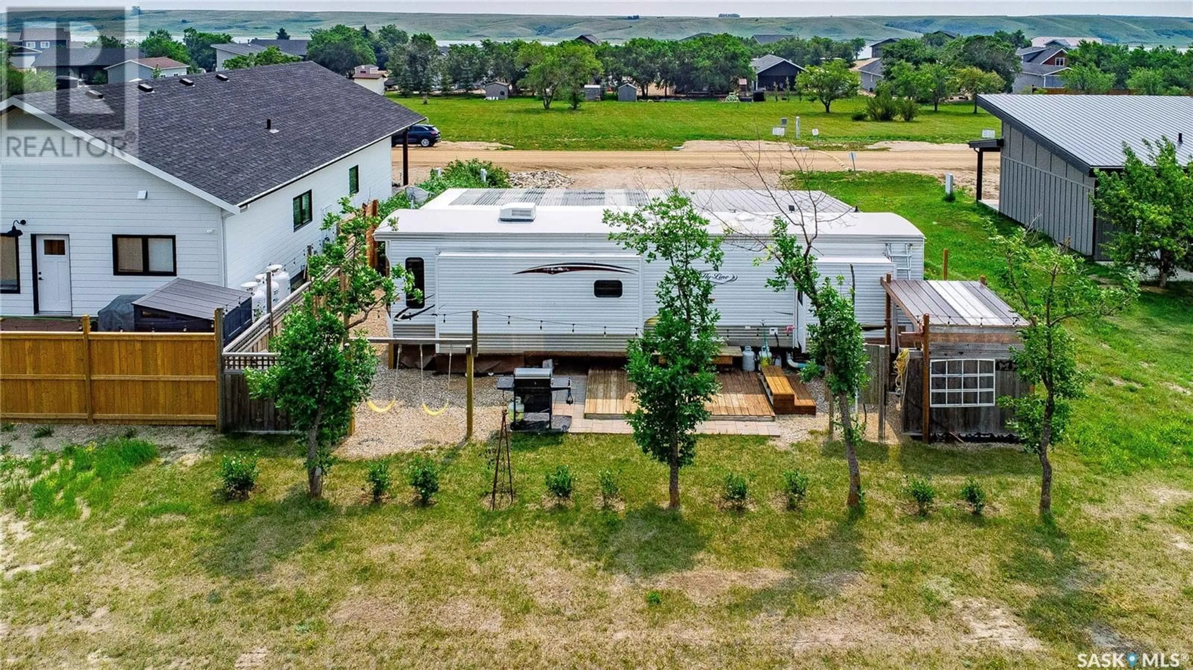 A pic from outside/outdoor area/front of a property/back of a property/a pic from drone, building for 22 SANDY ROAD, Coteau Rm No. 255 Saskatchewan S0L2E0
