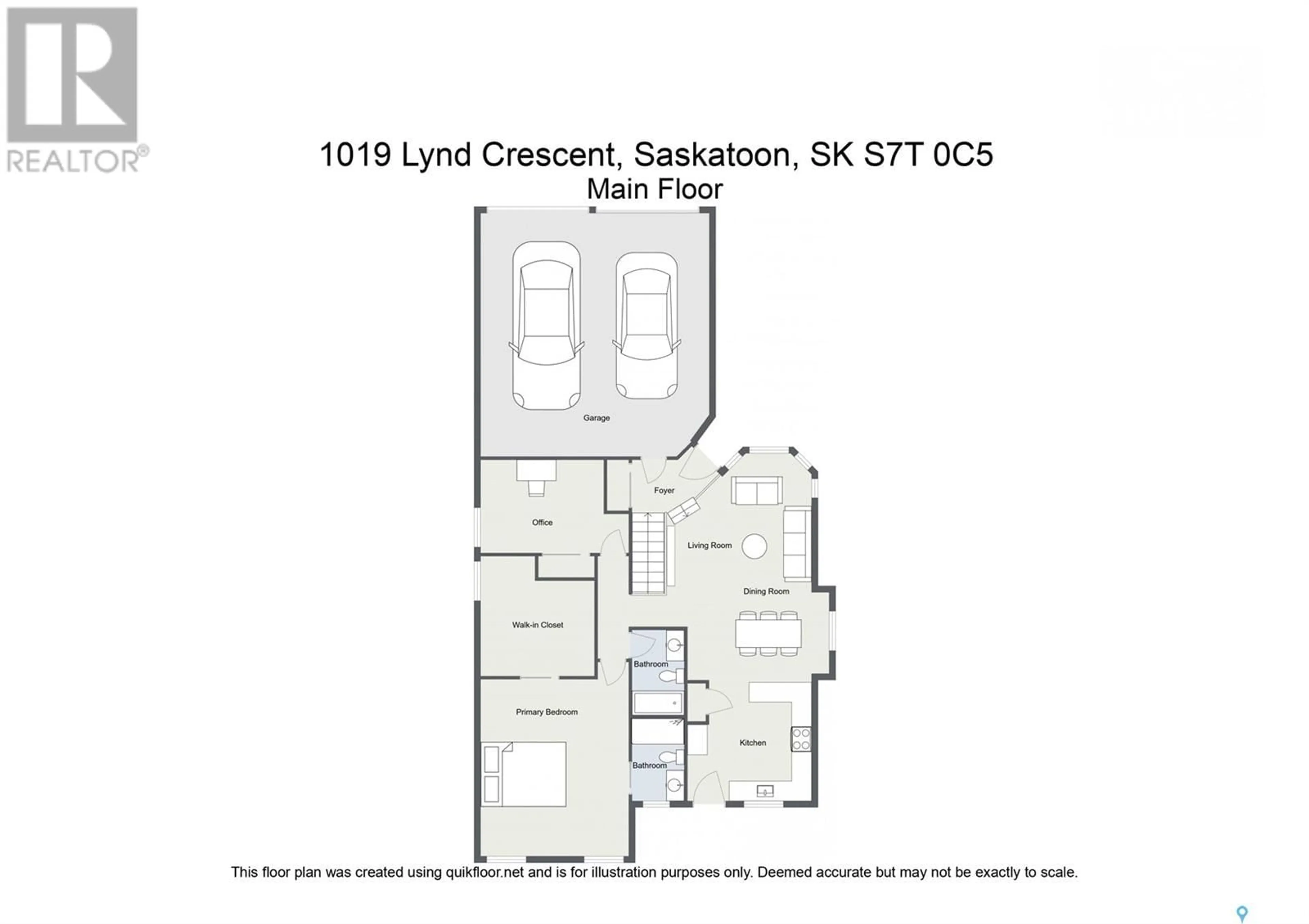Floor plan for 1019 LYND CRESCENT, Saskatoon Saskatchewan S7T0C5