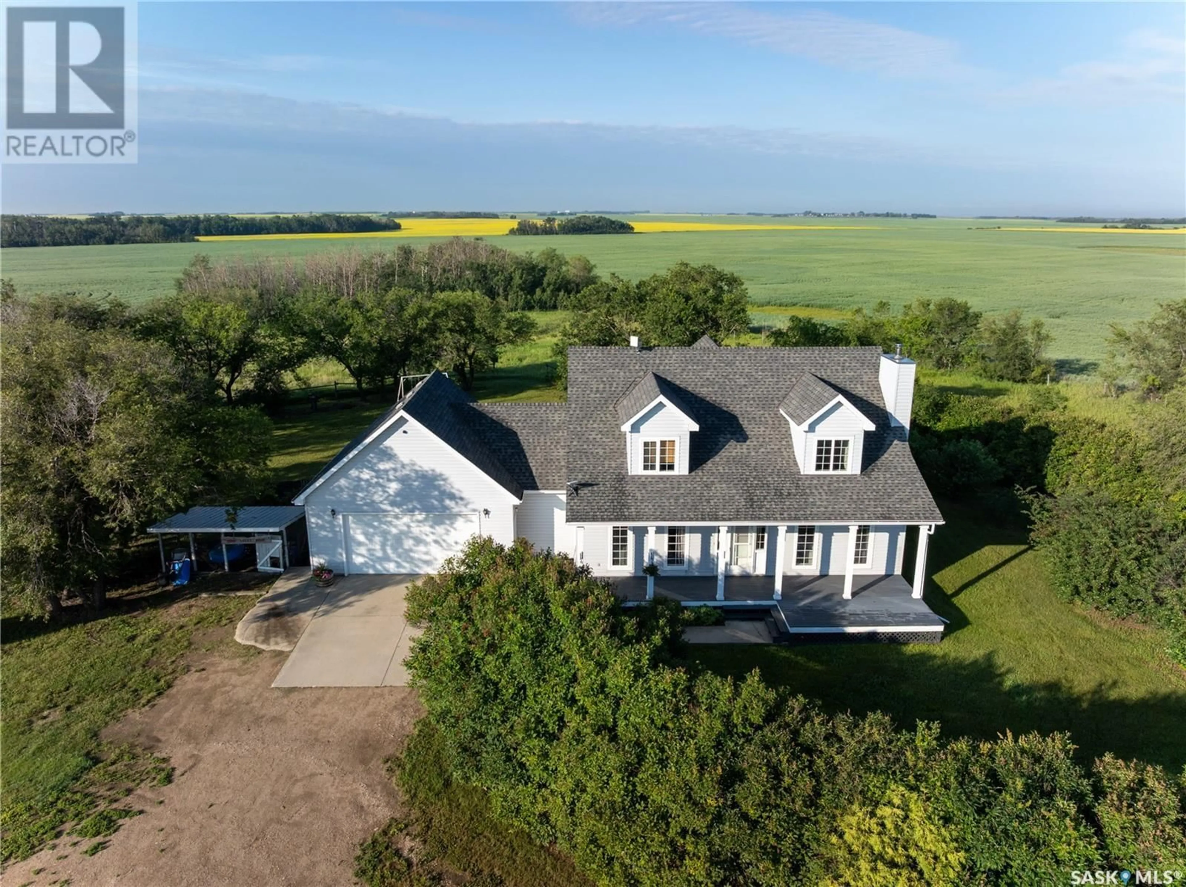 A pic from outside/outdoor area/front of a property/back of a property/a pic from drone, unknown for MACKENZIE DYCK ACREAGE, Laird Rm No. 404 Saskatchewan S0K1Z0