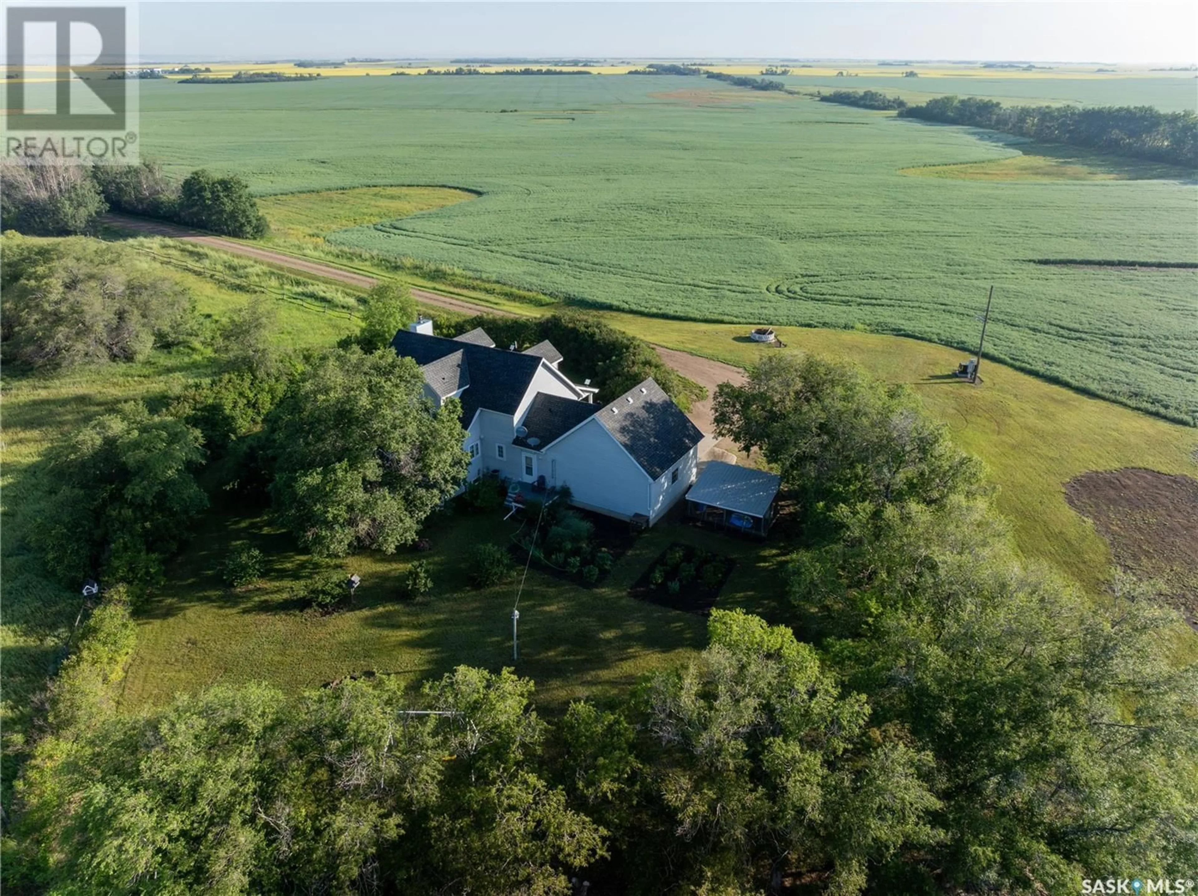 A pic from outside/outdoor area/front of a property/back of a property/a pic from drone, water/lake/river/ocean view for MACKENZIE DYCK ACREAGE, Laird Rm No. 404 Saskatchewan S0K1Z0