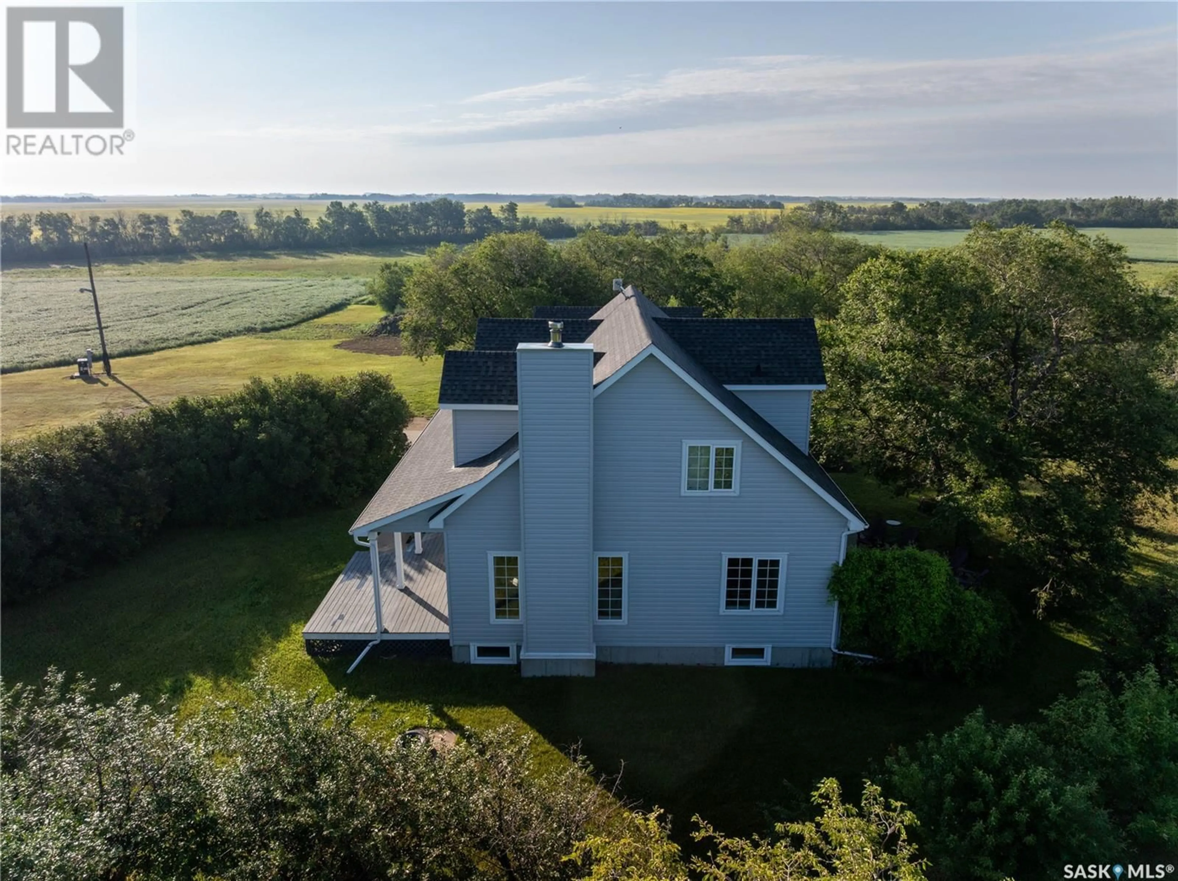 A pic from outside/outdoor area/front of a property/back of a property/a pic from drone, water/lake/river/ocean view for MACKENZIE DYCK ACREAGE, Laird Rm No. 404 Saskatchewan S0K1Z0