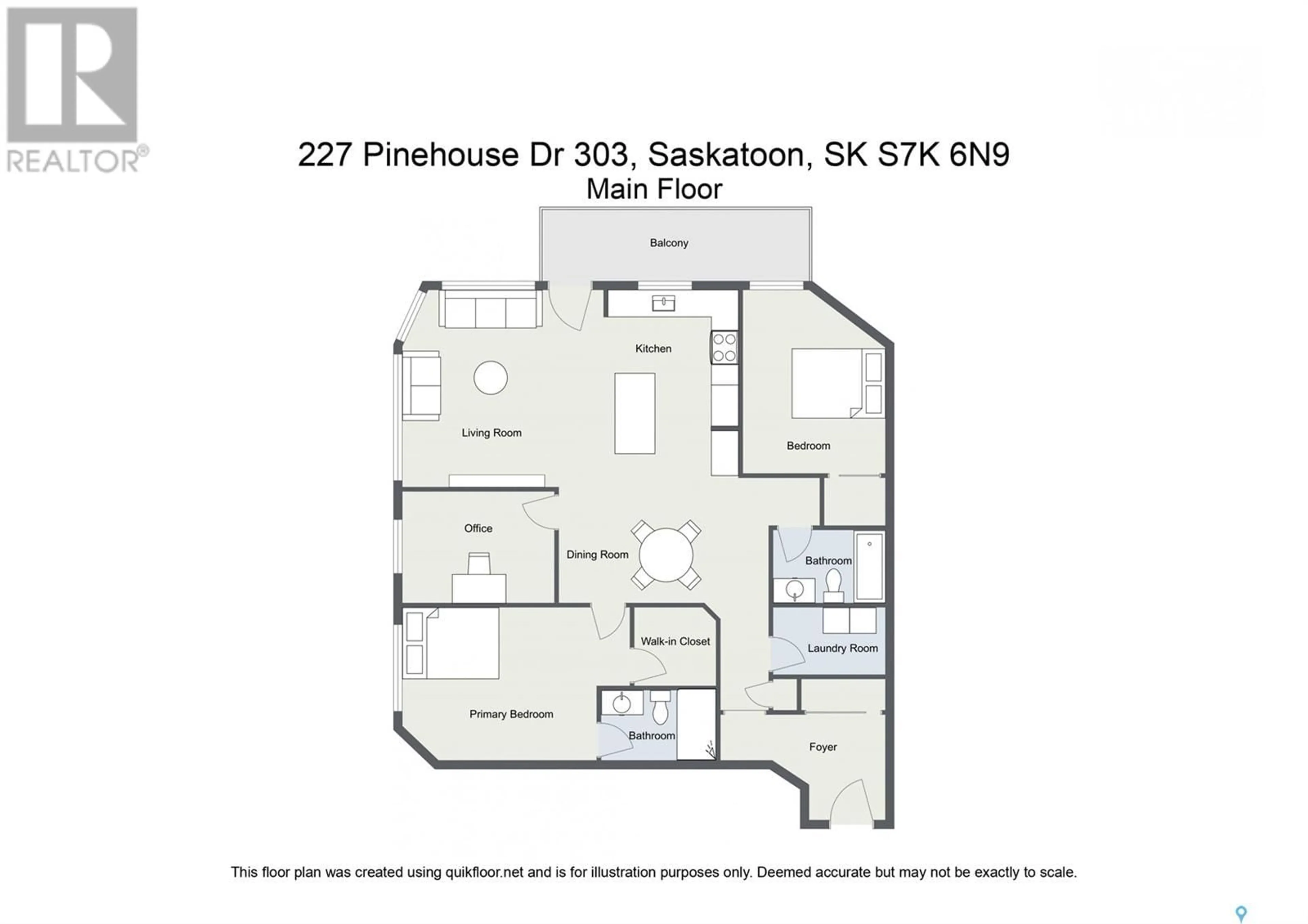 Floor plan for 227 - 303 PINEHOUSE DRIVE, Saskatoon Saskatchewan S7K6N9