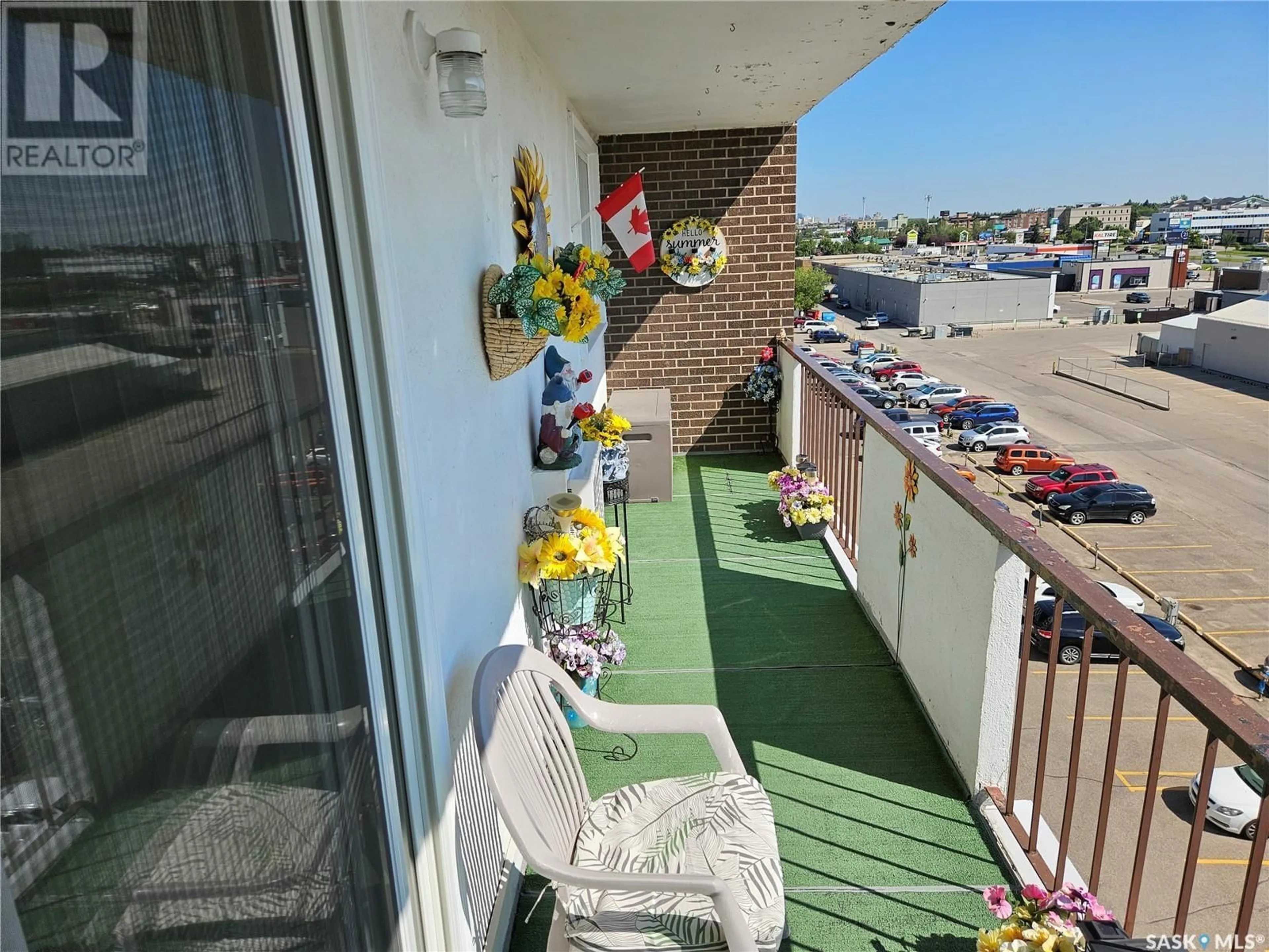 Balcony in the apartment, unknown for 4545 - 501 RAE STREET, Regina Saskatchewan S4S3B2