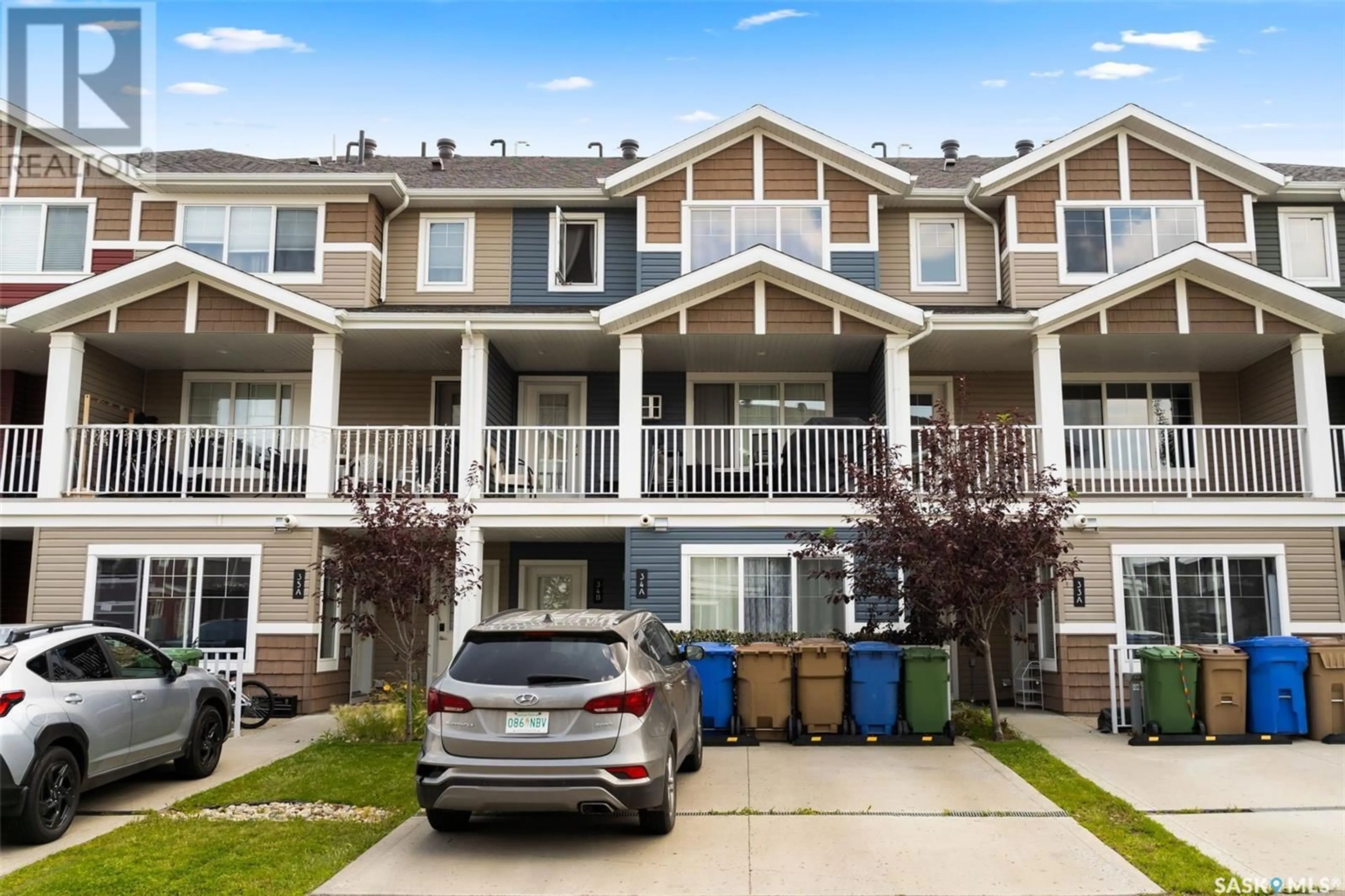Home with vinyl exterior material, street for 34B - 4533 DELHAYE WAY, Regina Saskatchewan S4W0M2
