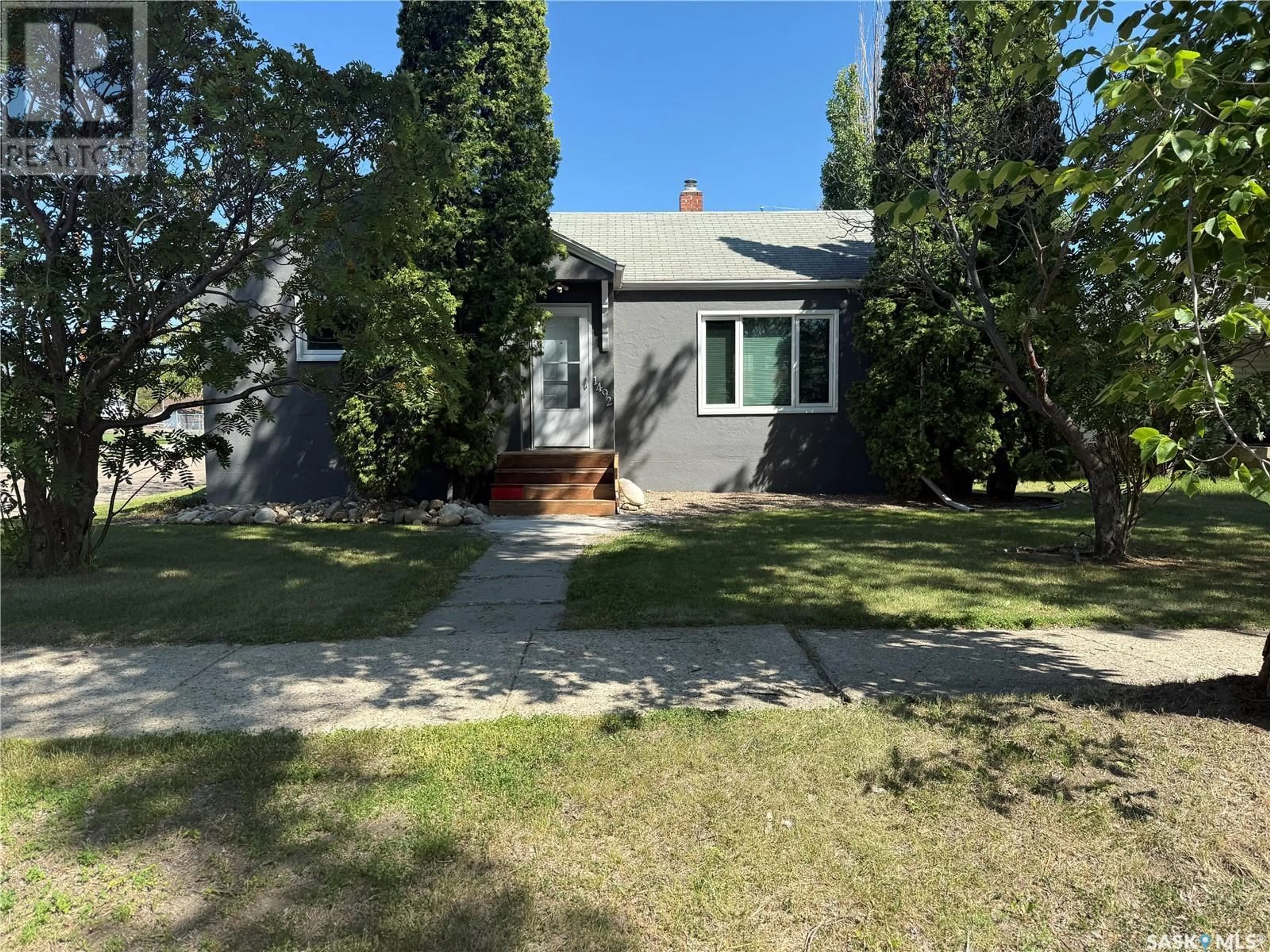 A pic from outside/outdoor area/front of a property/back of a property/a pic from drone, street for 1492 95TH STREET, North Battleford Saskatchewan S9A0G6