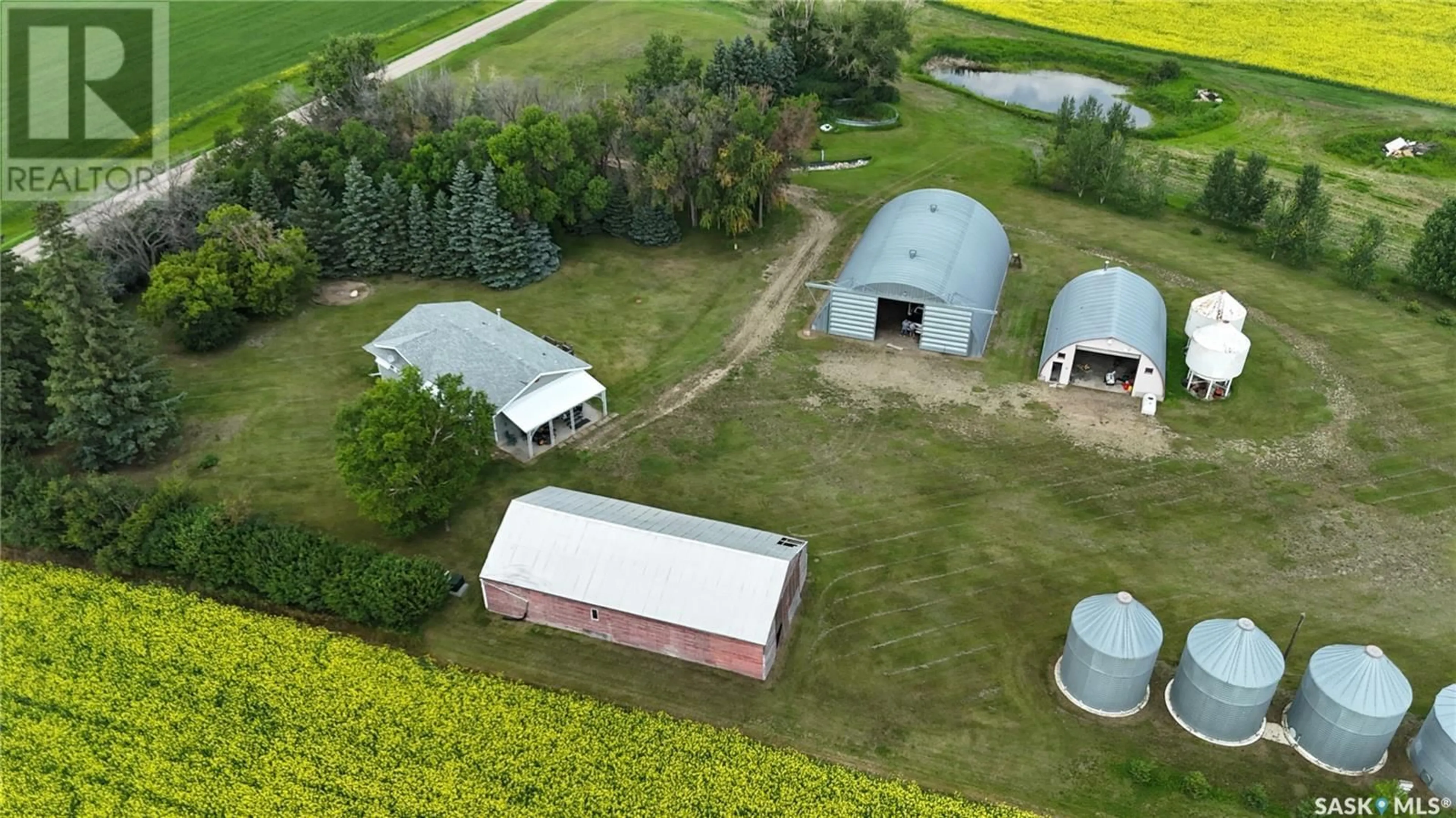 A pic from outside/outdoor area/front of a property/back of a property/a pic from drone, building for KOZAN ACREAGE, Cupar Rm No. 218 Saskatchewan S0G0Y0