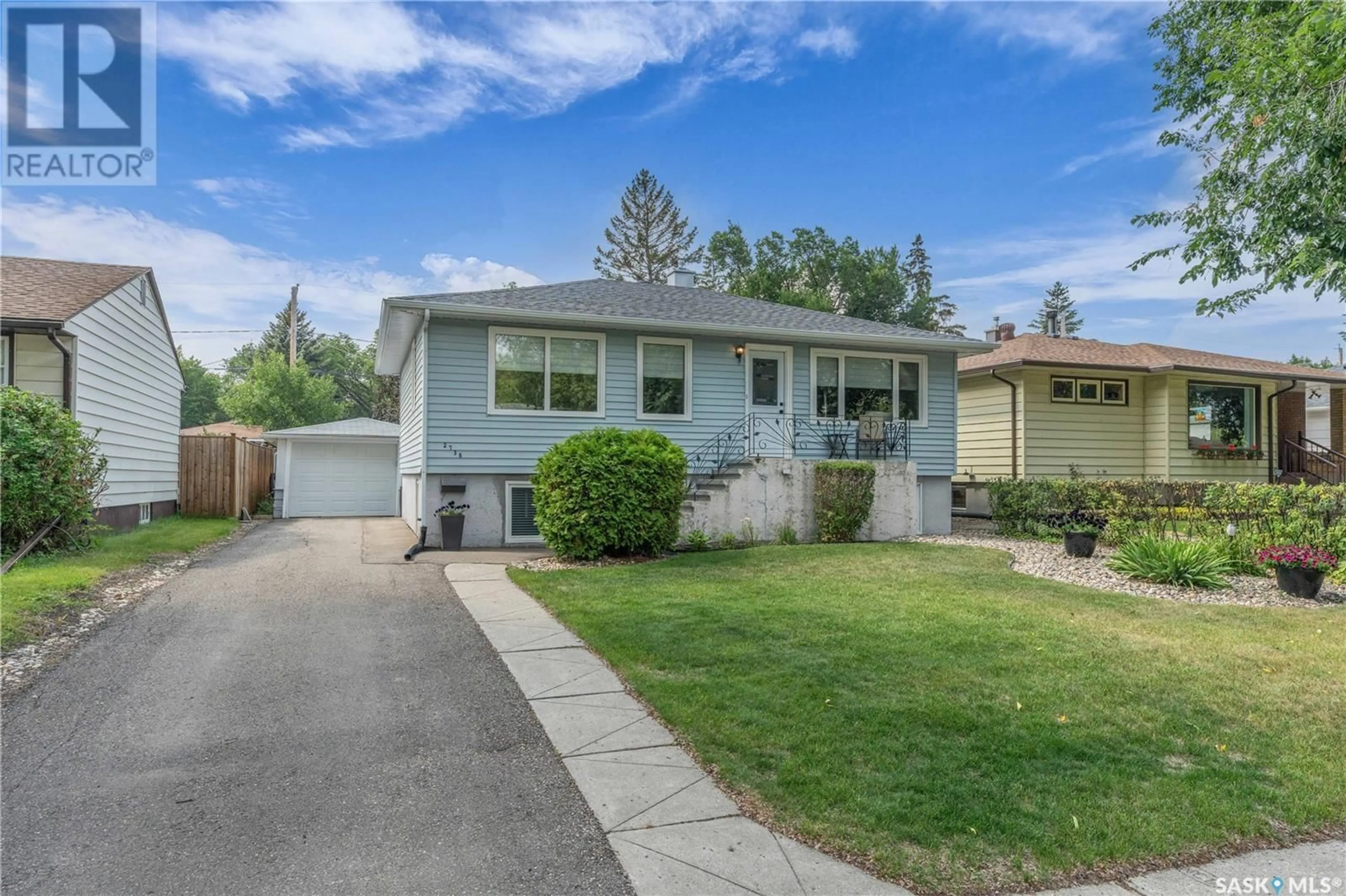 Home with vinyl exterior material, street for 2738 BORDEN STREET, Regina Saskatchewan S4N2L1