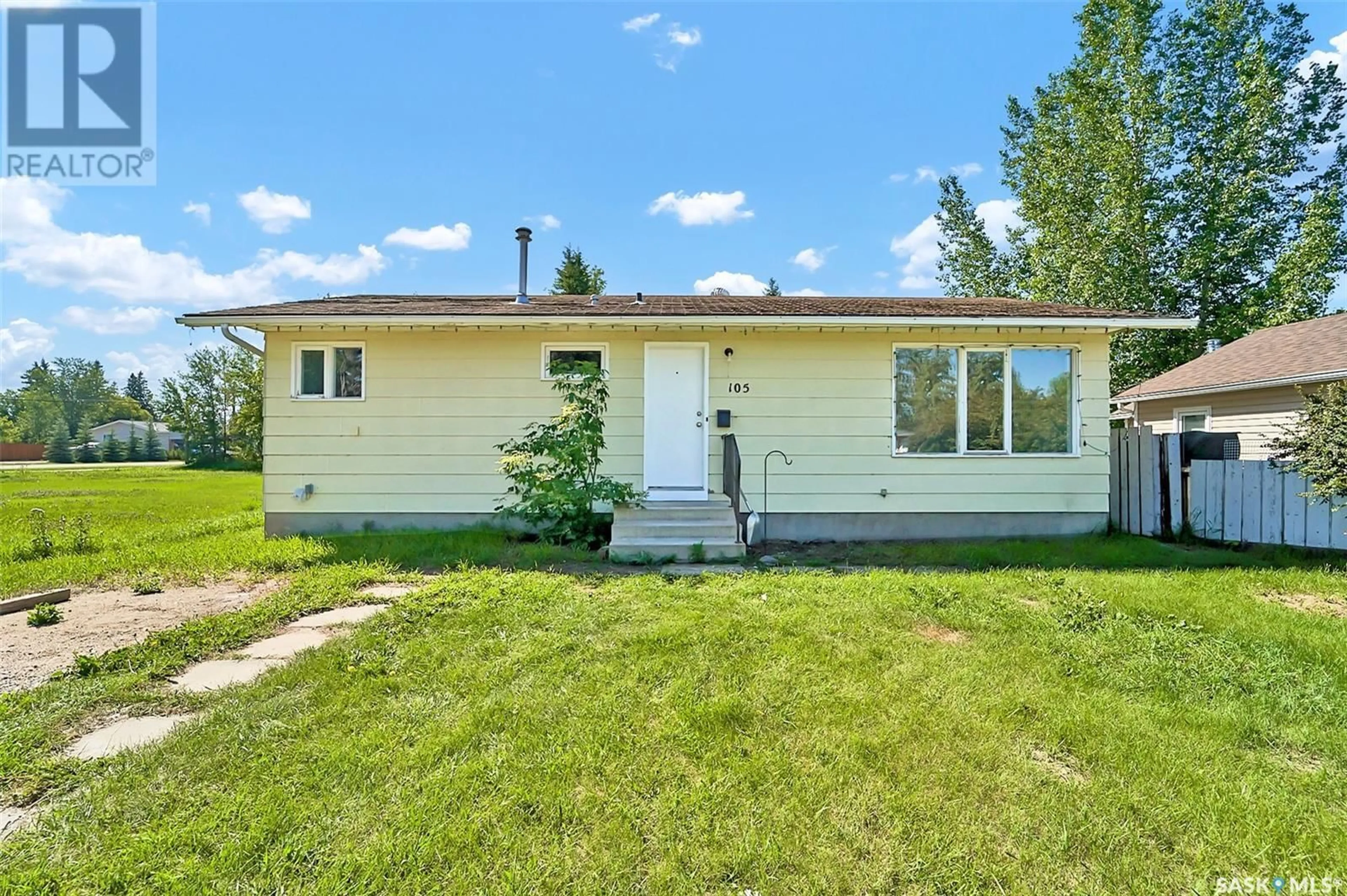 Home with vinyl exterior material, street for 105 HUDEK AVENUE, Hafford Saskatchewan S0J1A0