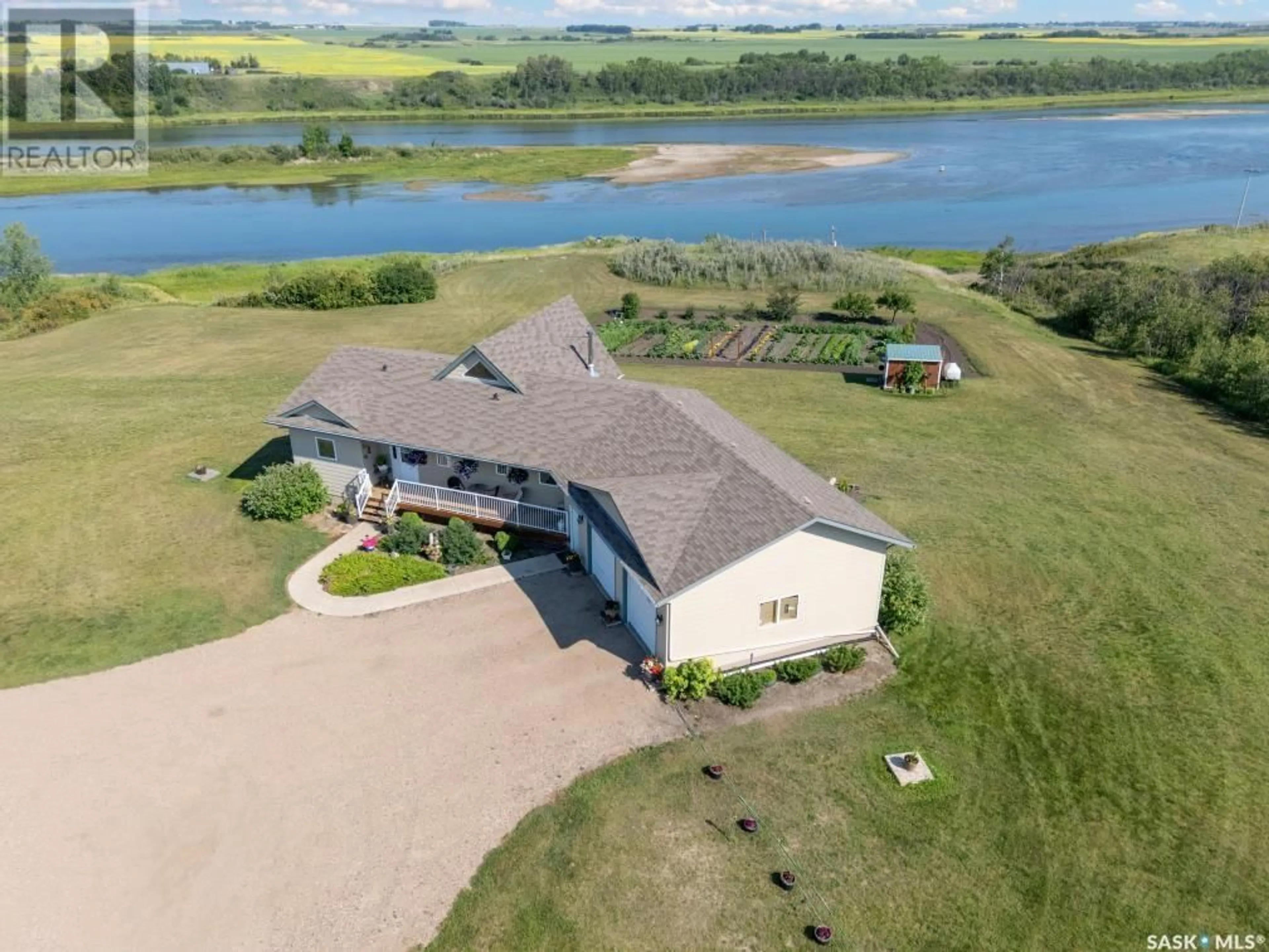 A pic from outside/outdoor area/front of a property/back of a property/a pic from drone, water/lake/river/ocean view for 39411 BLUMENHEIM ROAD, Corman Park Rm No. 344 Saskatchewan S0K3A0