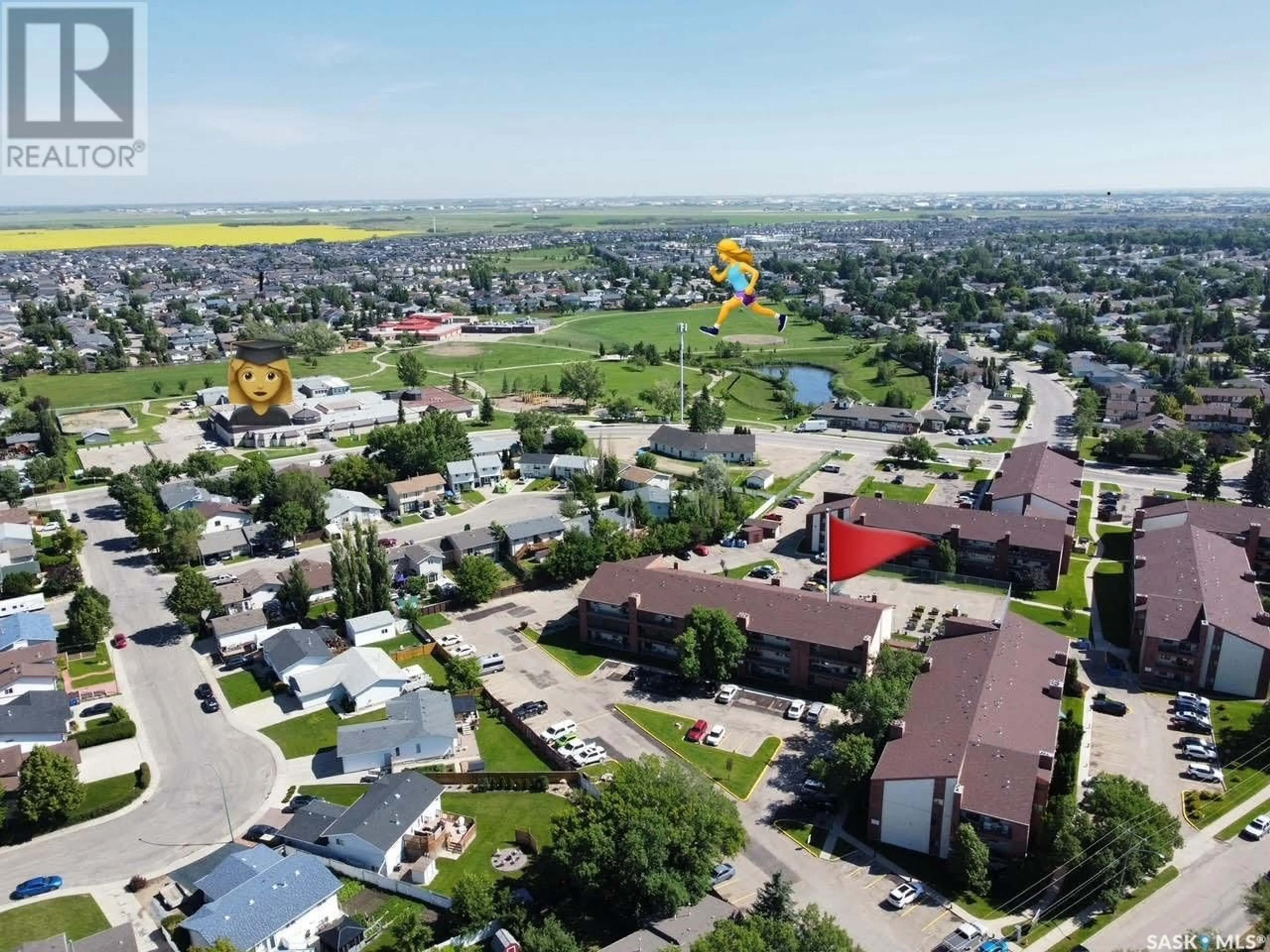 A pic from outside/outdoor area/front of a property/back of a property/a pic from drone, street for 205 - 3308 33RD STREET, Saskatoon Saskatchewan S7L6S6