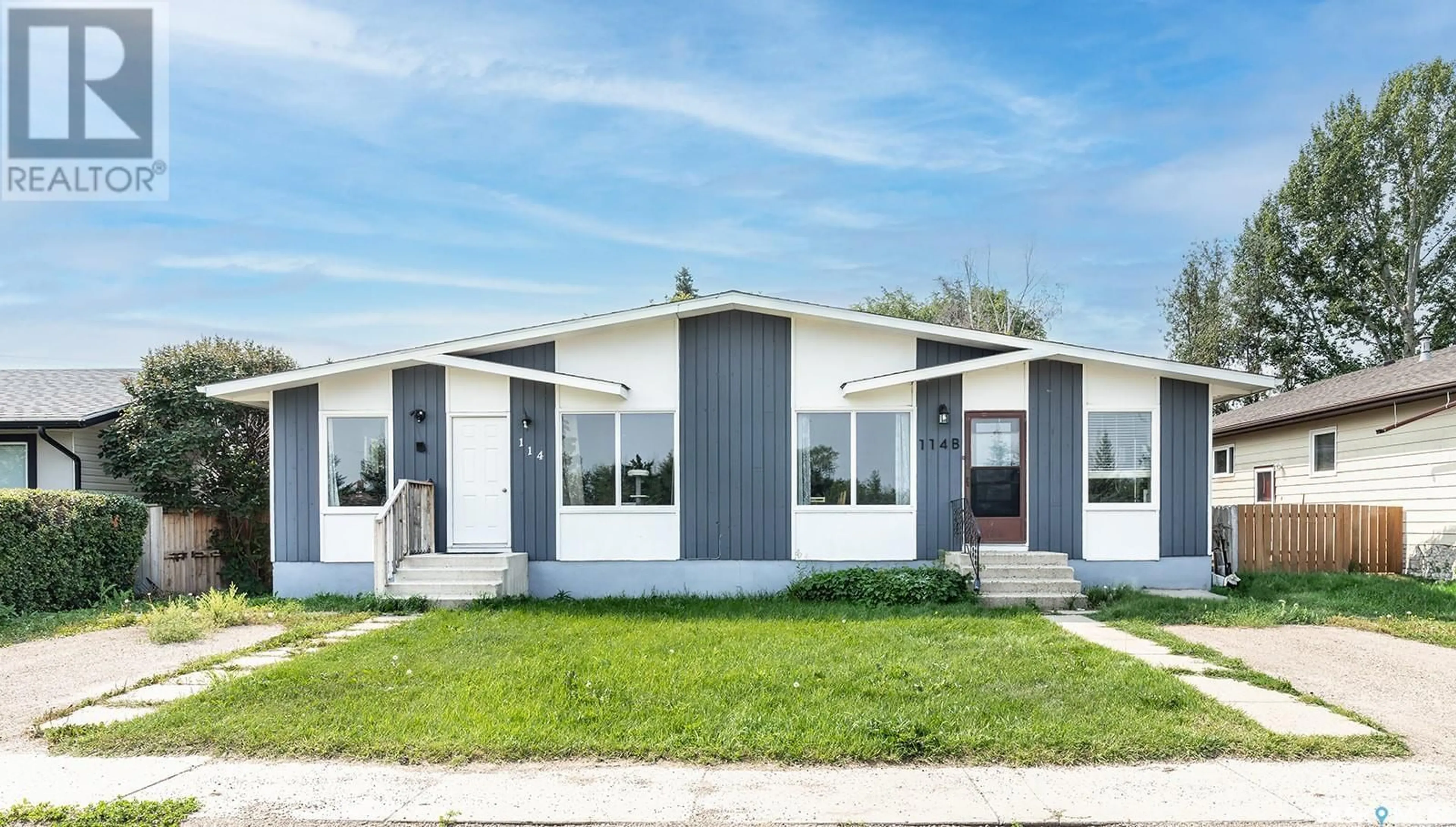 Home with vinyl exterior material, street for A & B - 114 JAMES STREET, Langham Saskatchewan S0K2L0