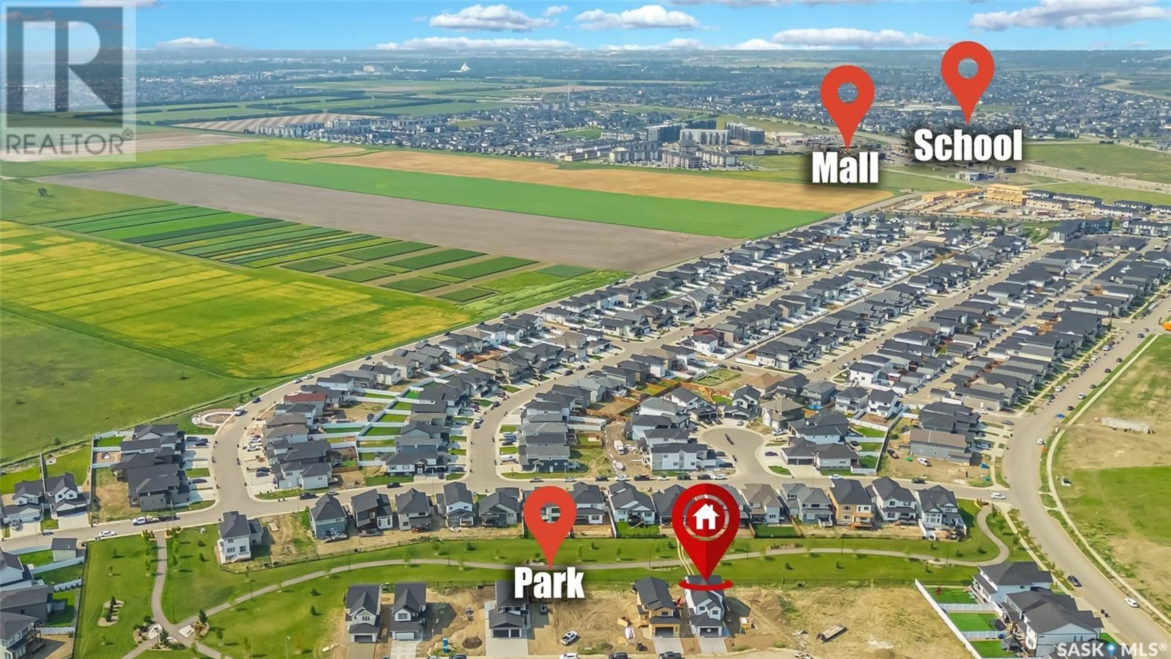 A pic from outside/outdoor area/front of a property/back of a property/a pic from drone, street for 158 HAVERSTOCK CRESCENT, Saskatoon Saskatchewan S7W1E3