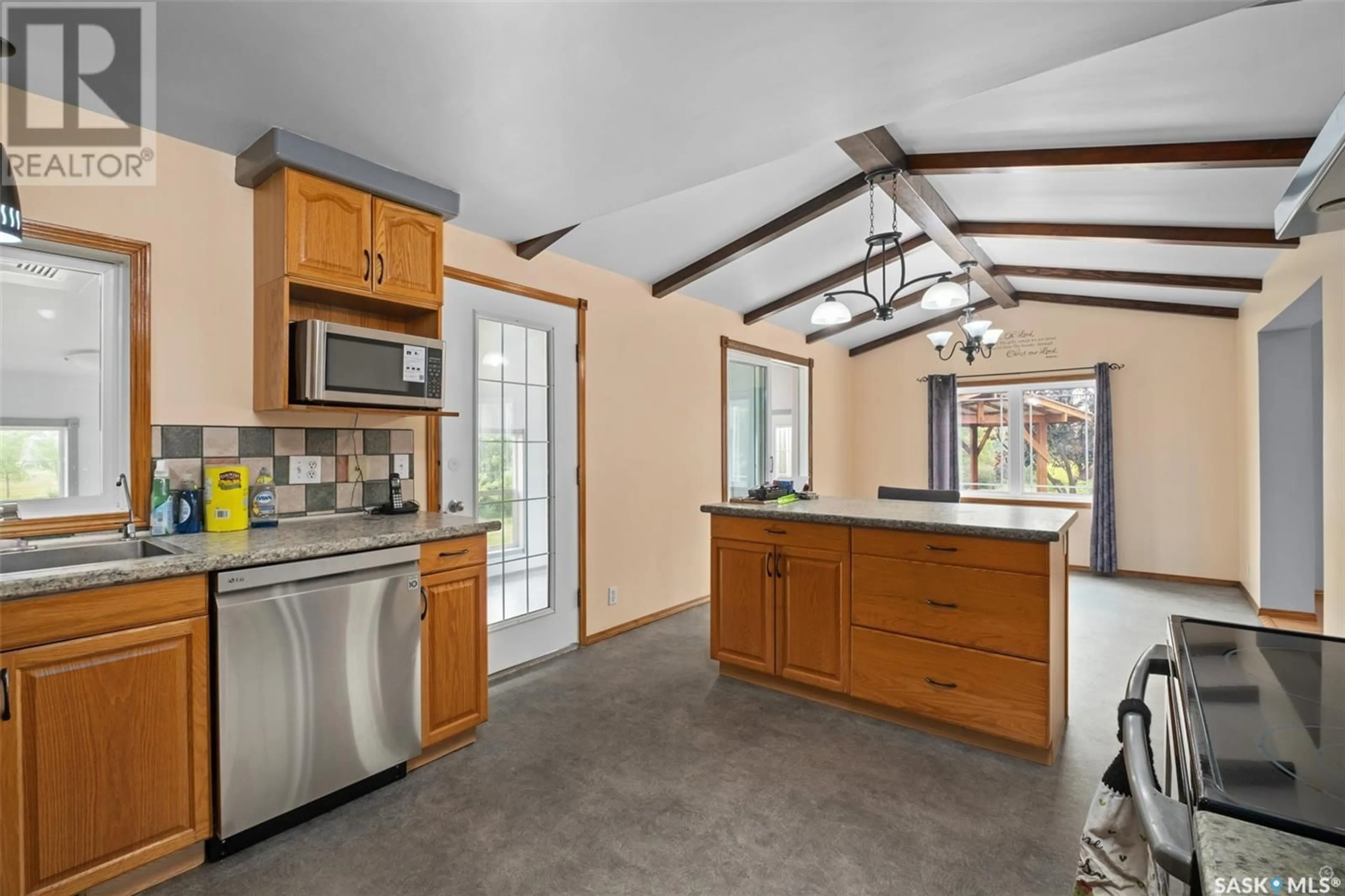 Open concept kitchen, ceramic/tile floor for Acreage - HAZELWOOD ROAD, Prince Albert Rm No. 461 Saskatchewan S6V5P9