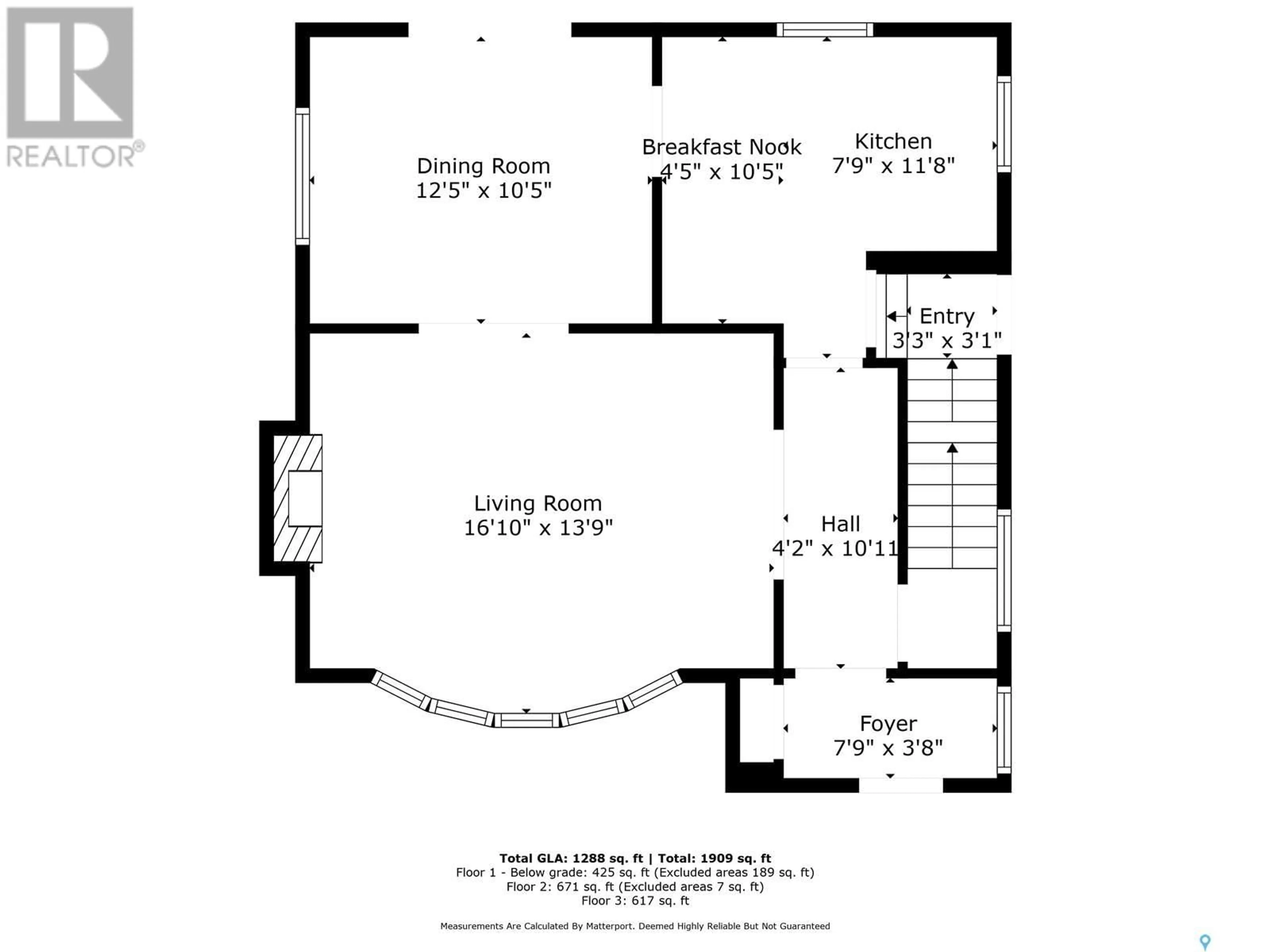 Floor plan for 2824 ROBINSON STREET, Regina Saskatchewan S4S1T8