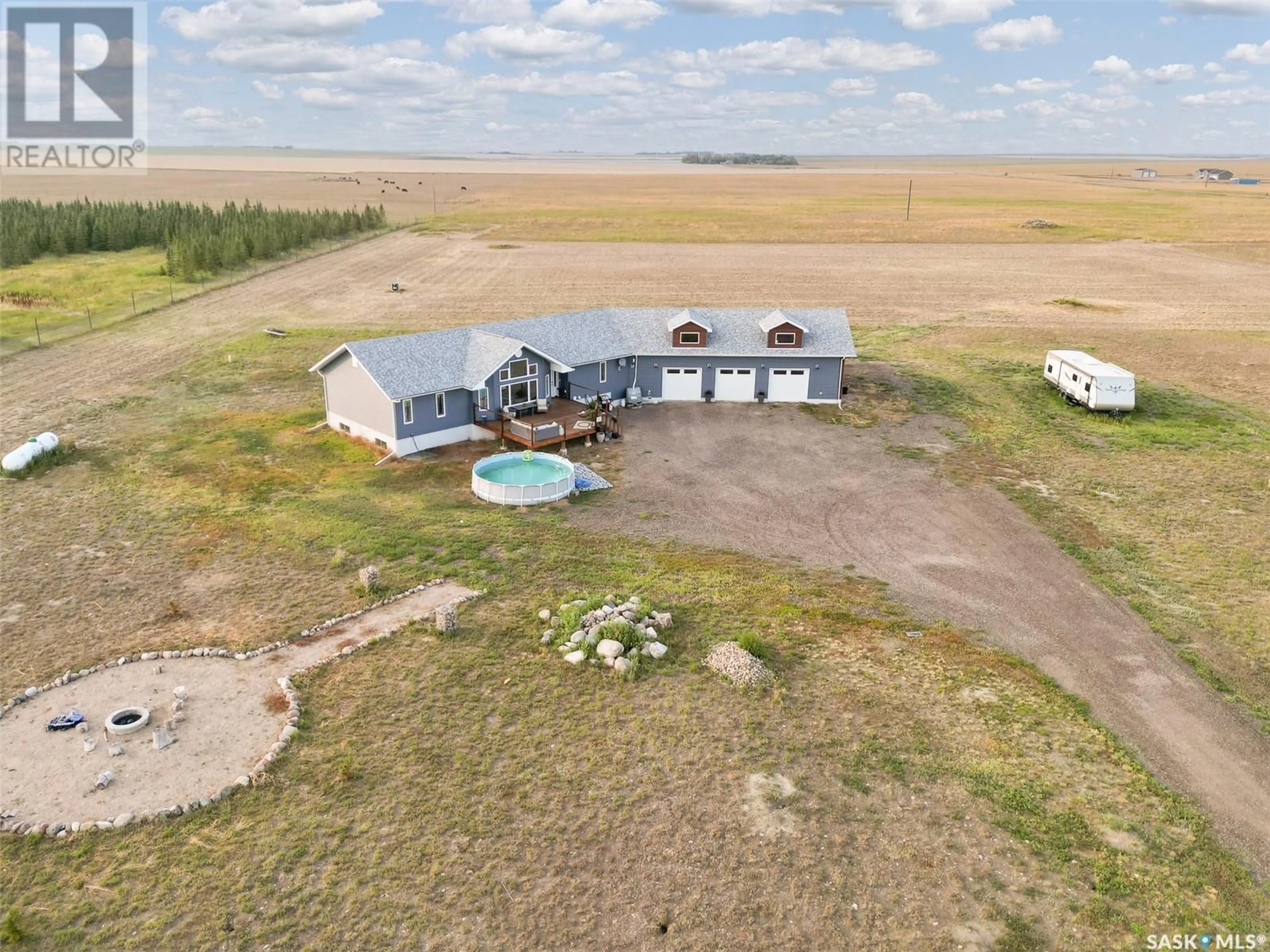 A pic from outside/outdoor area/front of a property/back of a property/a pic from drone, building for ADRIAN ACREAGE, Moose Jaw Rm No. 161 Saskatchewan S0H4C0