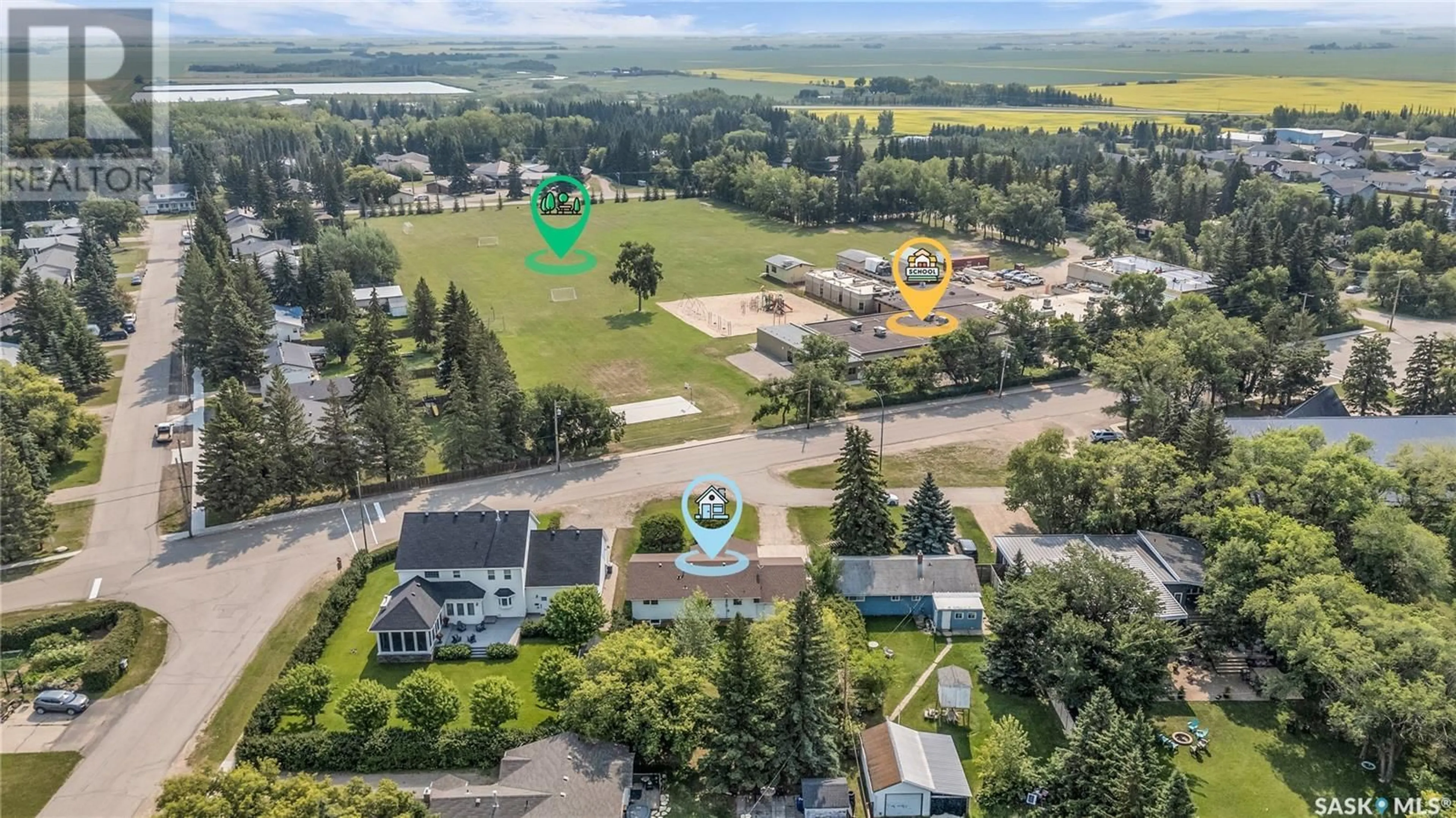 A pic from outside/outdoor area/front of a property/back of a property/a pic from drone, mountain view for 4003 NEUFELD AVENUE, Waldheim Saskatchewan S0K4R0