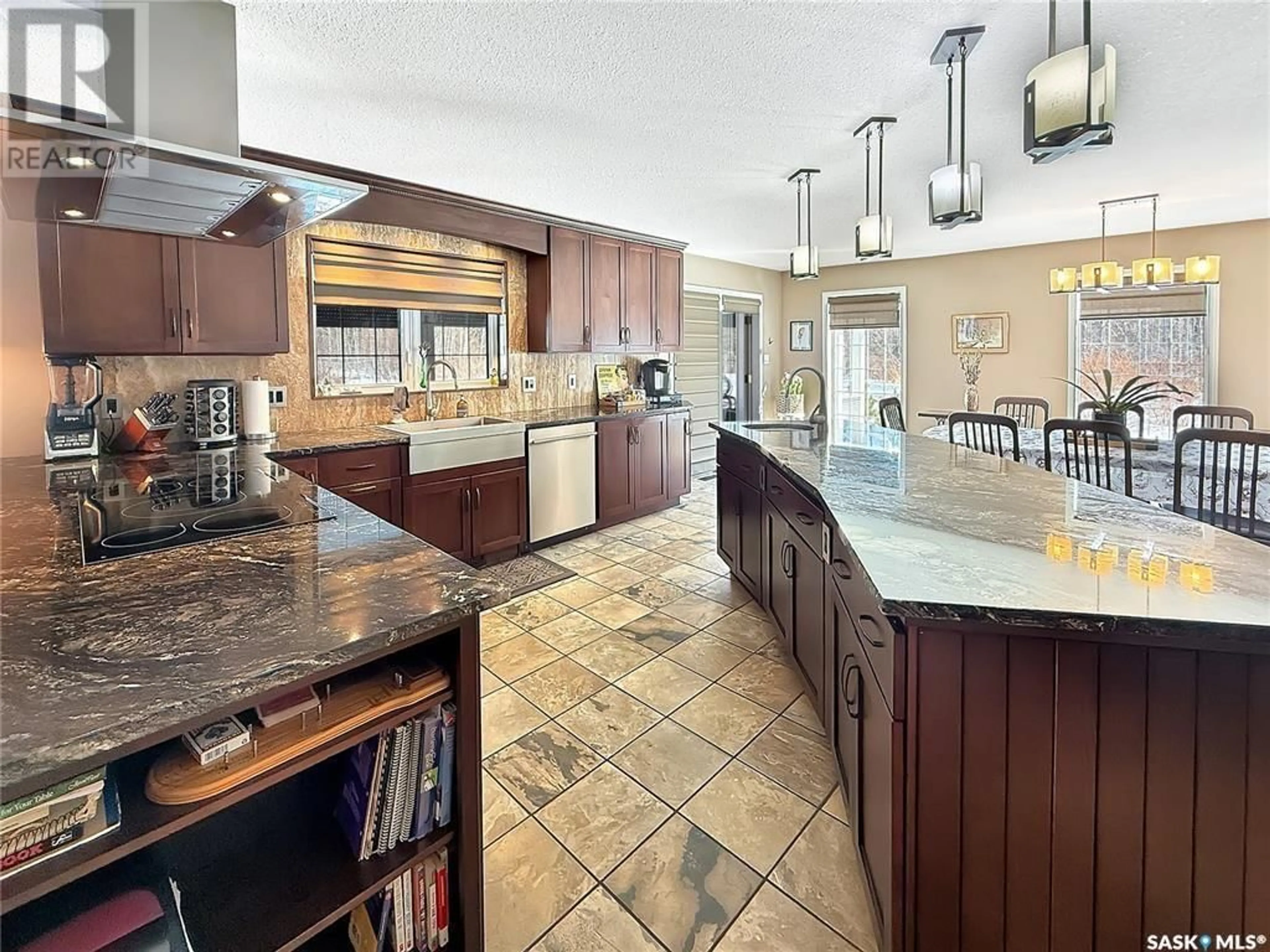 Open concept kitchen, ceramic/tile floor for 5 POPLAR PLACE, Candle Lake Saskatchewan S0J3E0