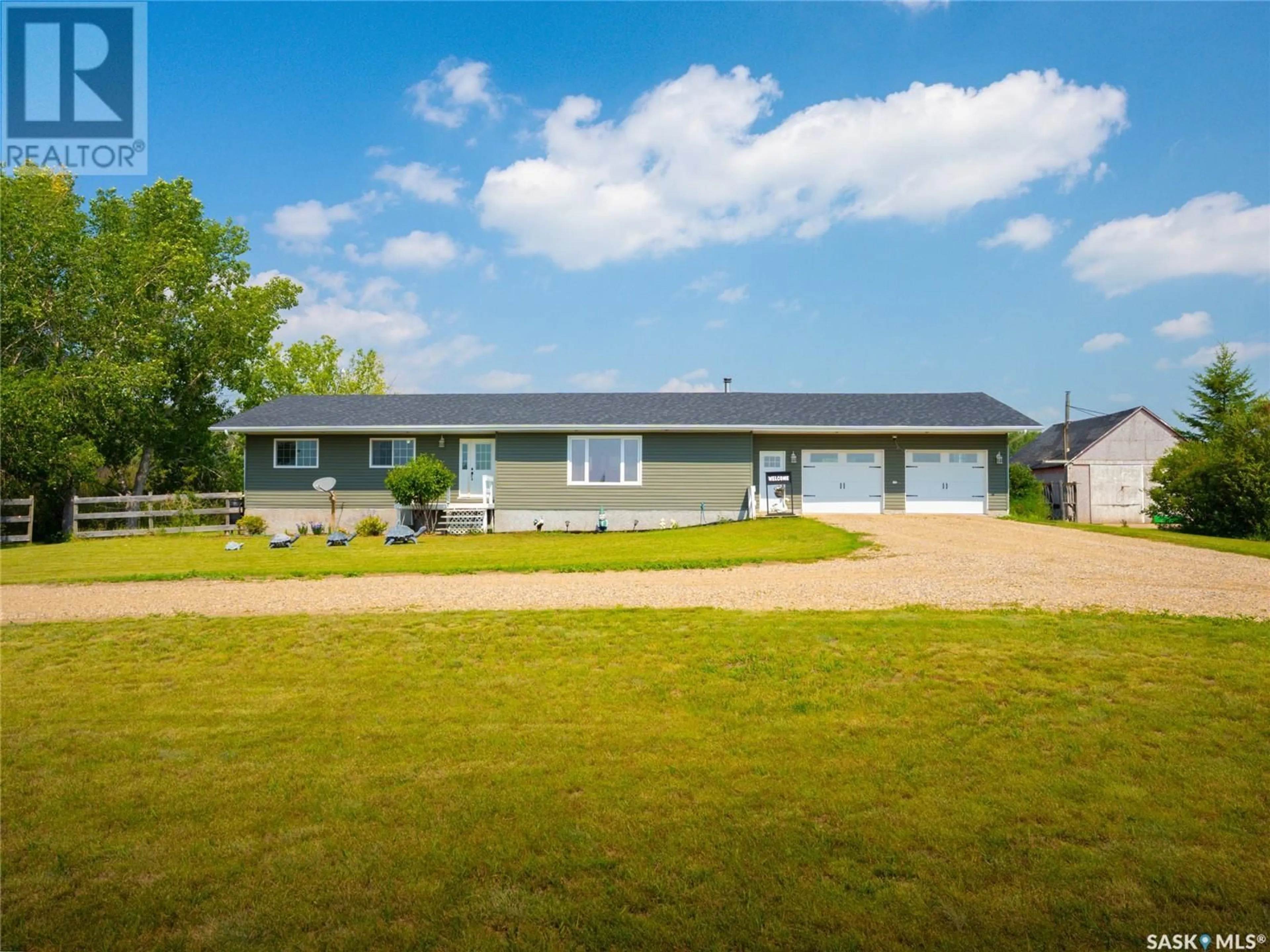 A pic from outside/outdoor area/front of a property/back of a property/a pic from drone, building for ROUS ACREAGE, Craik Rm No. 222 Saskatchewan S0G0R0