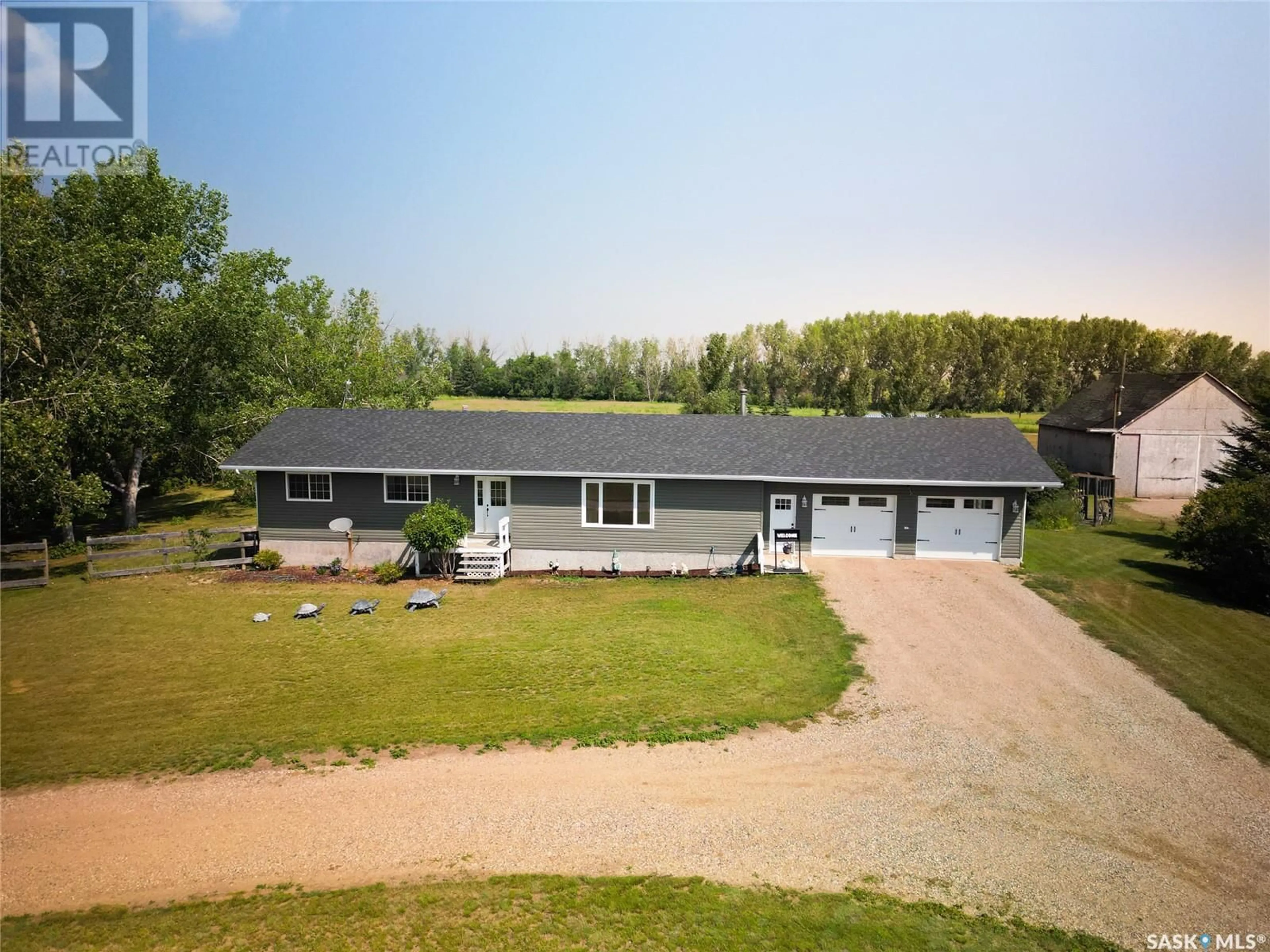 A pic from outside/outdoor area/front of a property/back of a property/a pic from drone, unknown for ROUS ACREAGE, Craik Rm No. 222 Saskatchewan S0G0R0