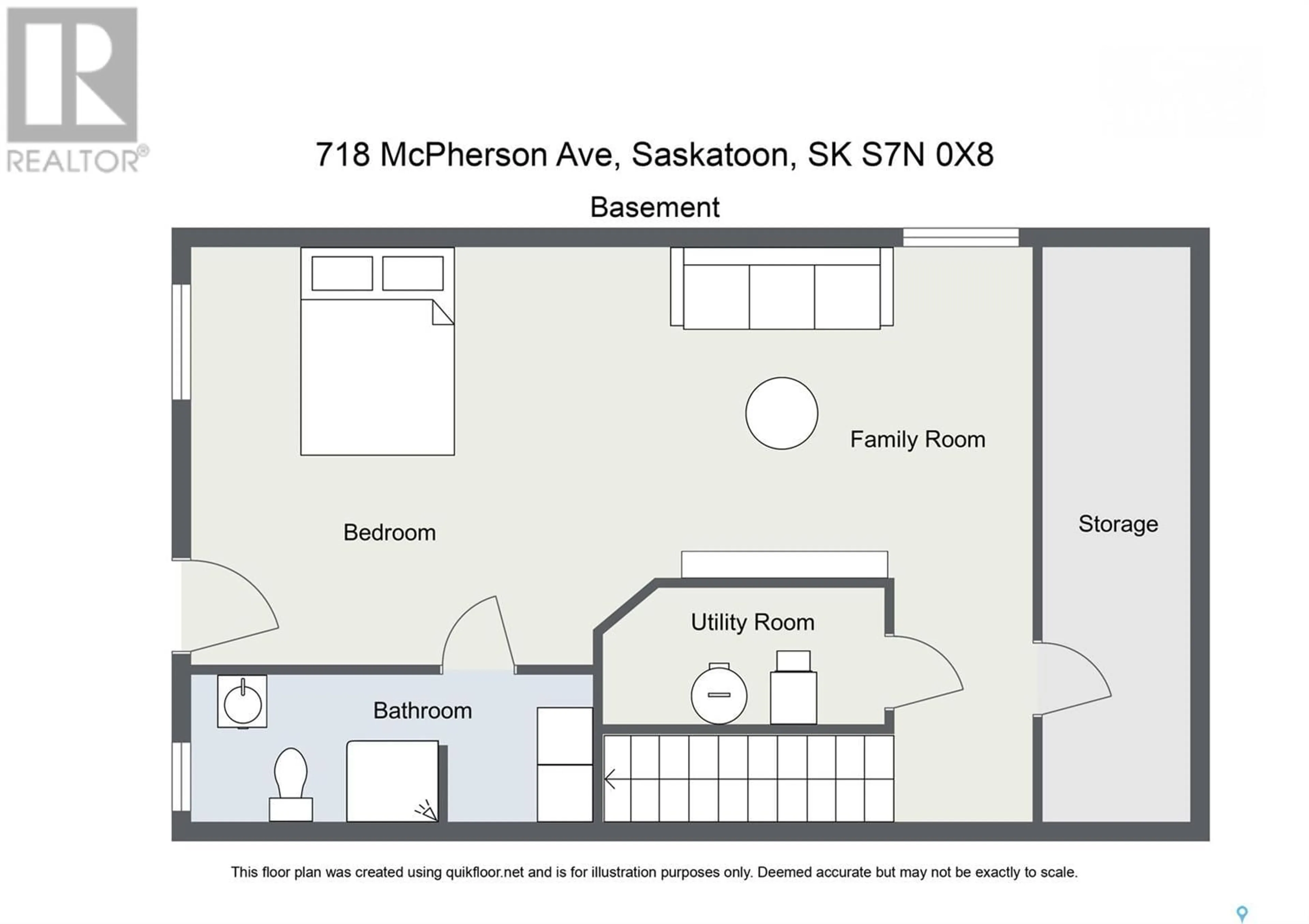 Floor plan for 718 MCPHERSON AVENUE, Saskatoon Saskatchewan S7N0X8