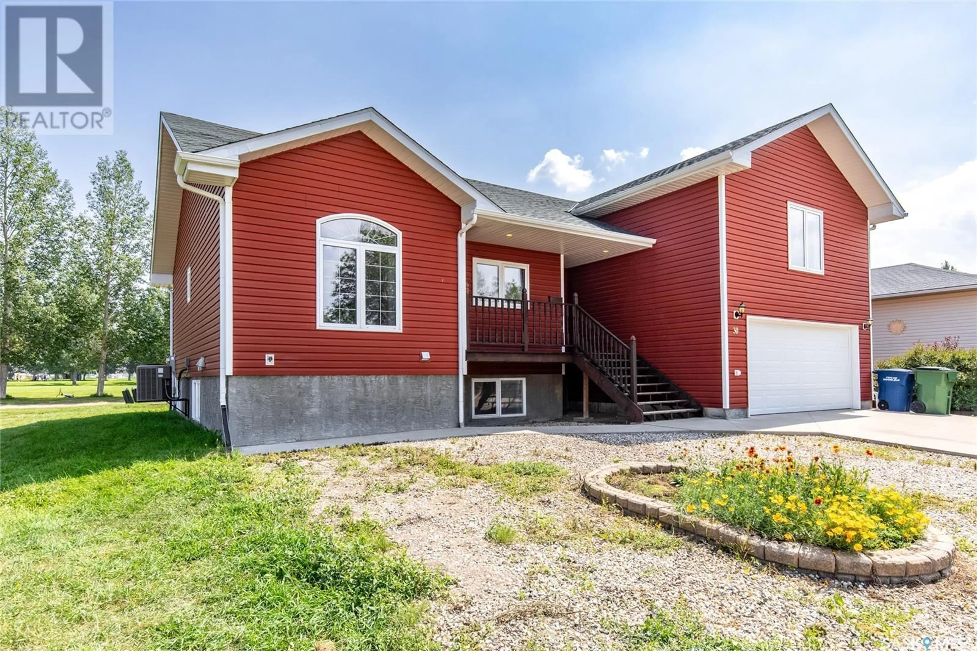 Home with vinyl exterior material, street for 30 CARRINGTON DRIVE, Moose Jaw Saskatchewan S6K1C2