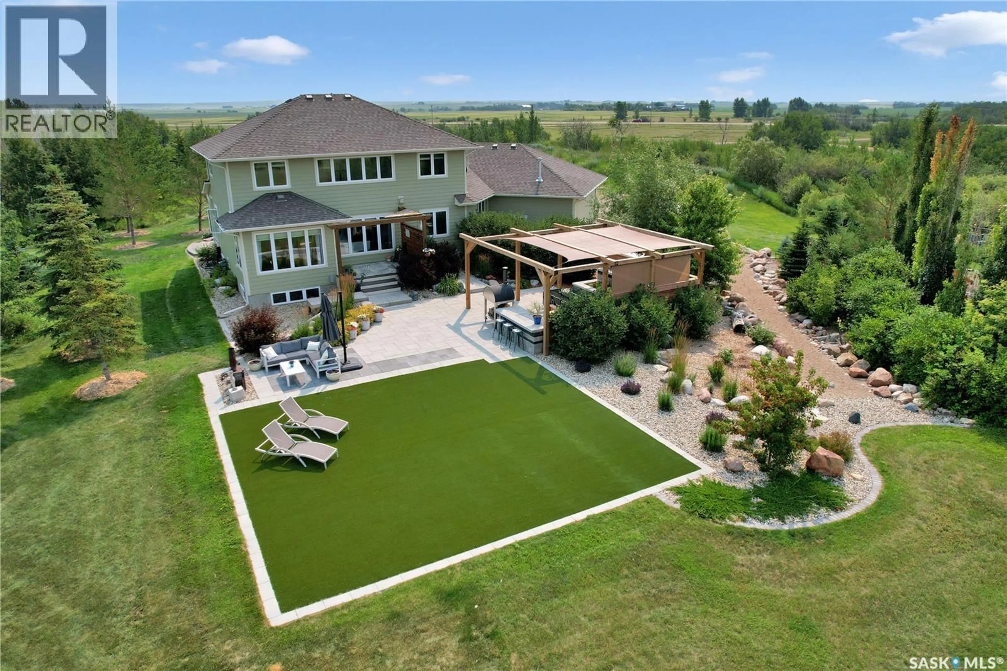 A pic from outside/outdoor area/front of a property/back of a property/a pic from drone, water/lake/river/ocean view for 110 JASMINE DRIVE, Aberdeen Rm No. 373 Saskatchewan S0K0A0