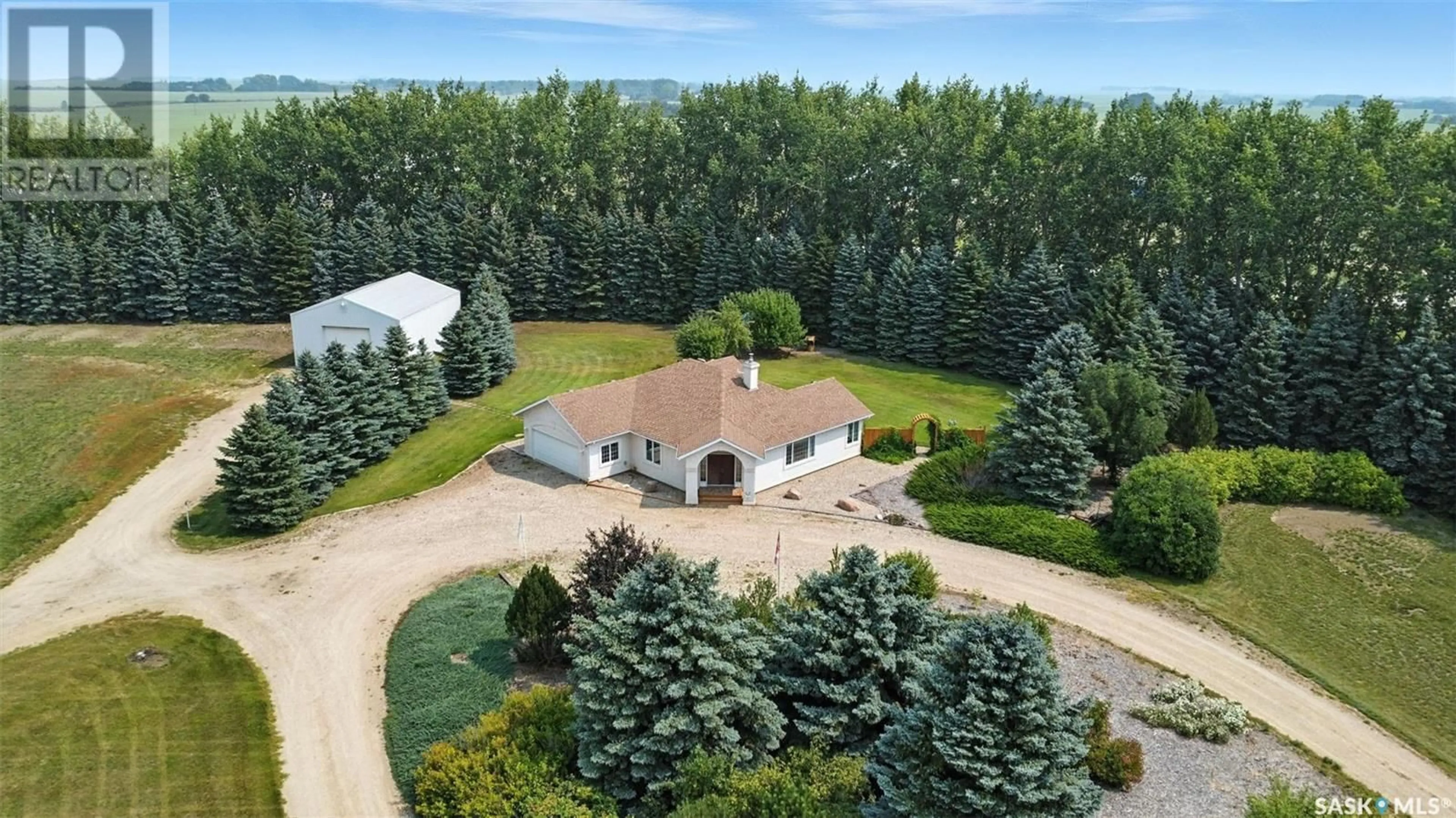 A pic from outside/outdoor area/front of a property/back of a property/a pic from drone, unknown for ASSIE ACREAGE, Blucher Rm No. 343 Saskatchewan S0K0Y0