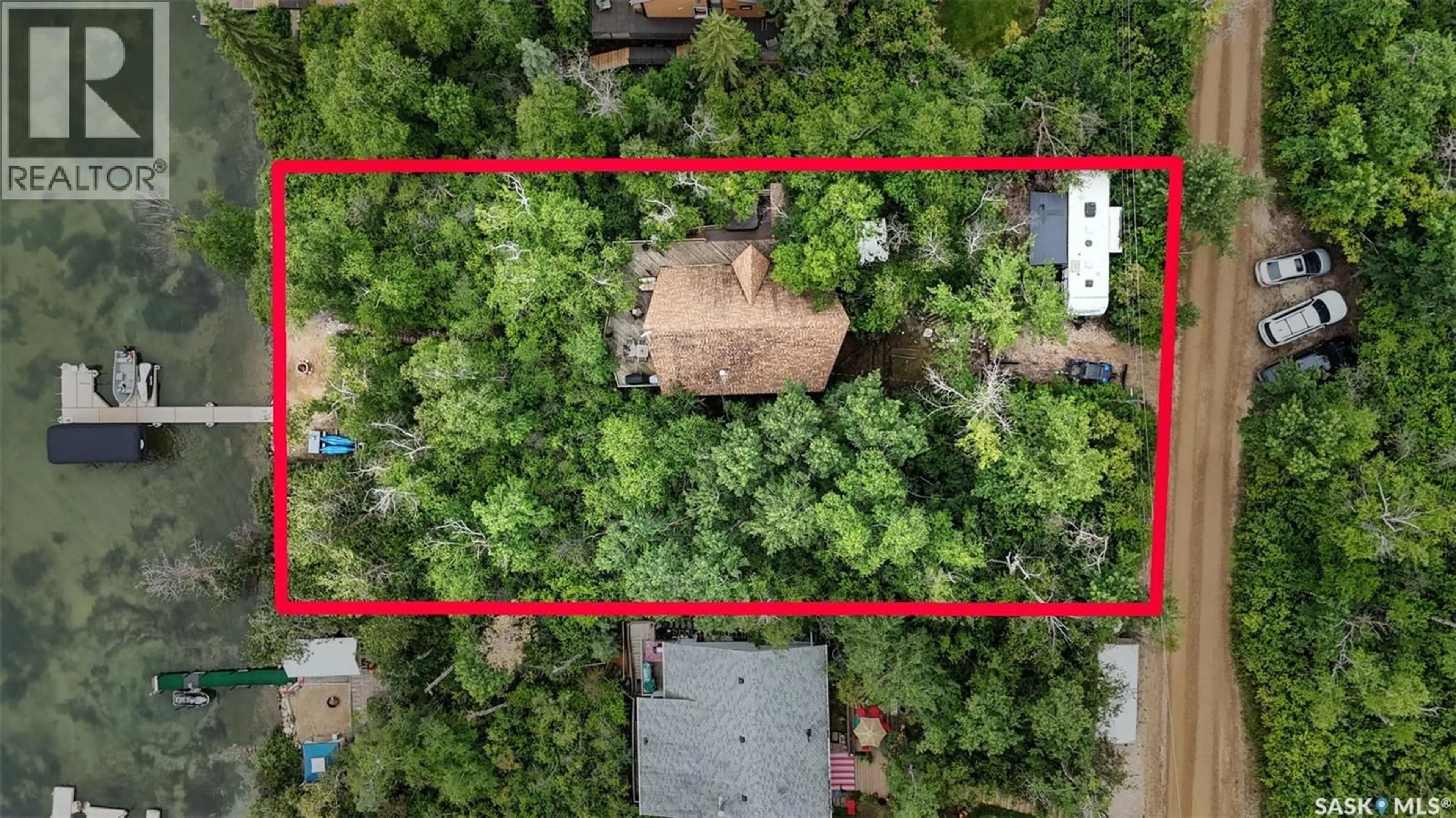 A pic from outside/outdoor area/front of a property/back of a property/a pic from drone, unknown for 3428 NICKORICK BEACH, Wakaw Lake Saskatchewan S0K4P0
