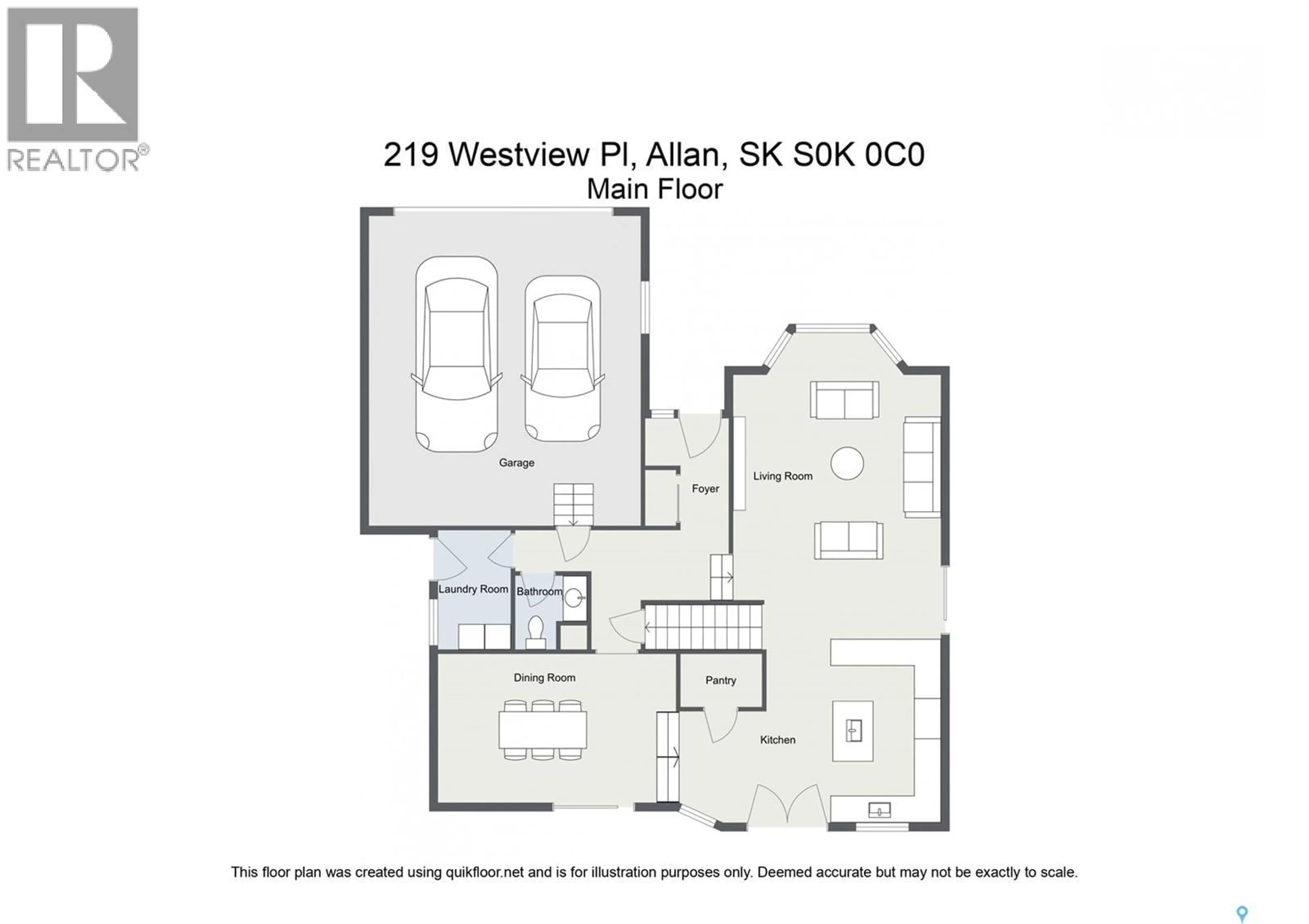 Floor plan for 219 WESTVIEW PLACE, Allan Saskatchewan S0K0C0