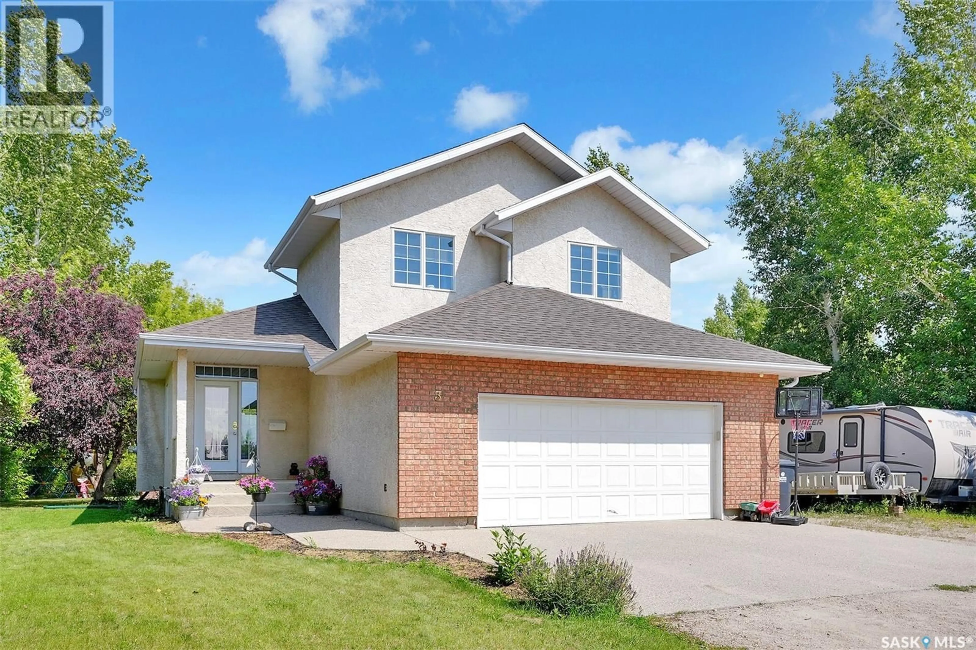 Home with brick exterior material, street for 3 LOTT ROAD, White City Saskatchewan S4L5B1