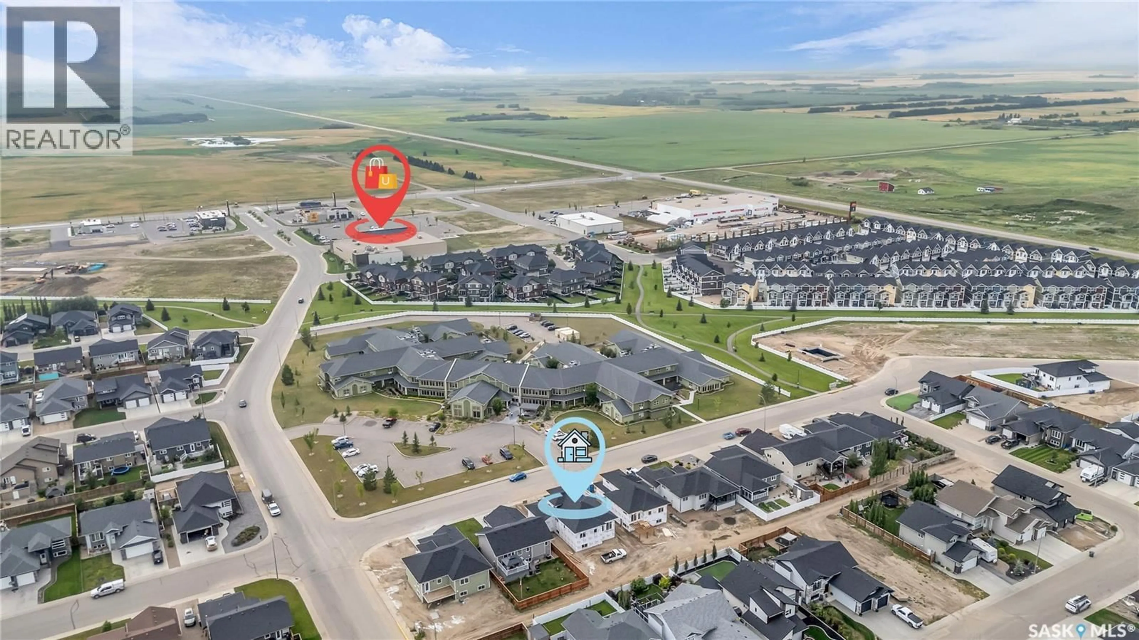 A pic from outside/outdoor area/front of a property/back of a property/a pic from drone, street for 606 BALLESTEROS CRESCENT, Warman Saskatchewan S0K4S4