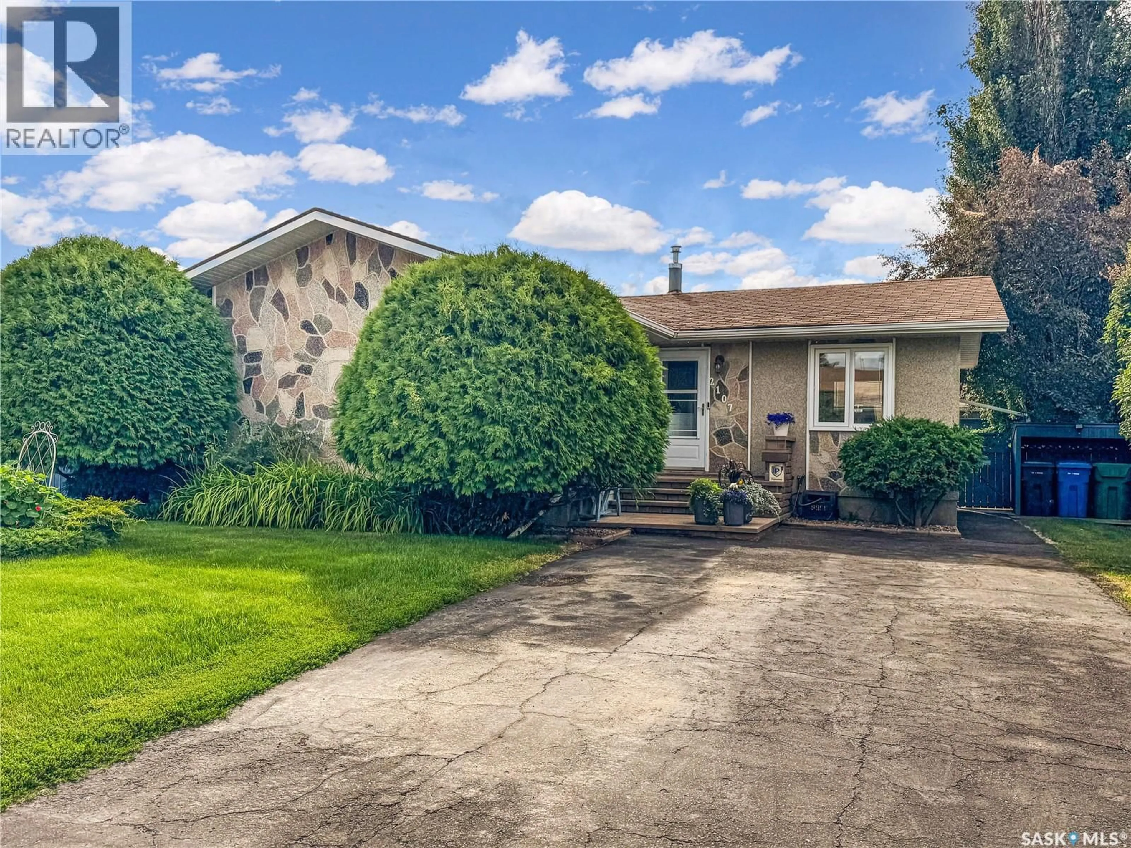 A pic from outside/outdoor area/front of a property/back of a property/a pic from drone, street for 2107 101ST CRESCENT, North Battleford Saskatchewan S9A1C2