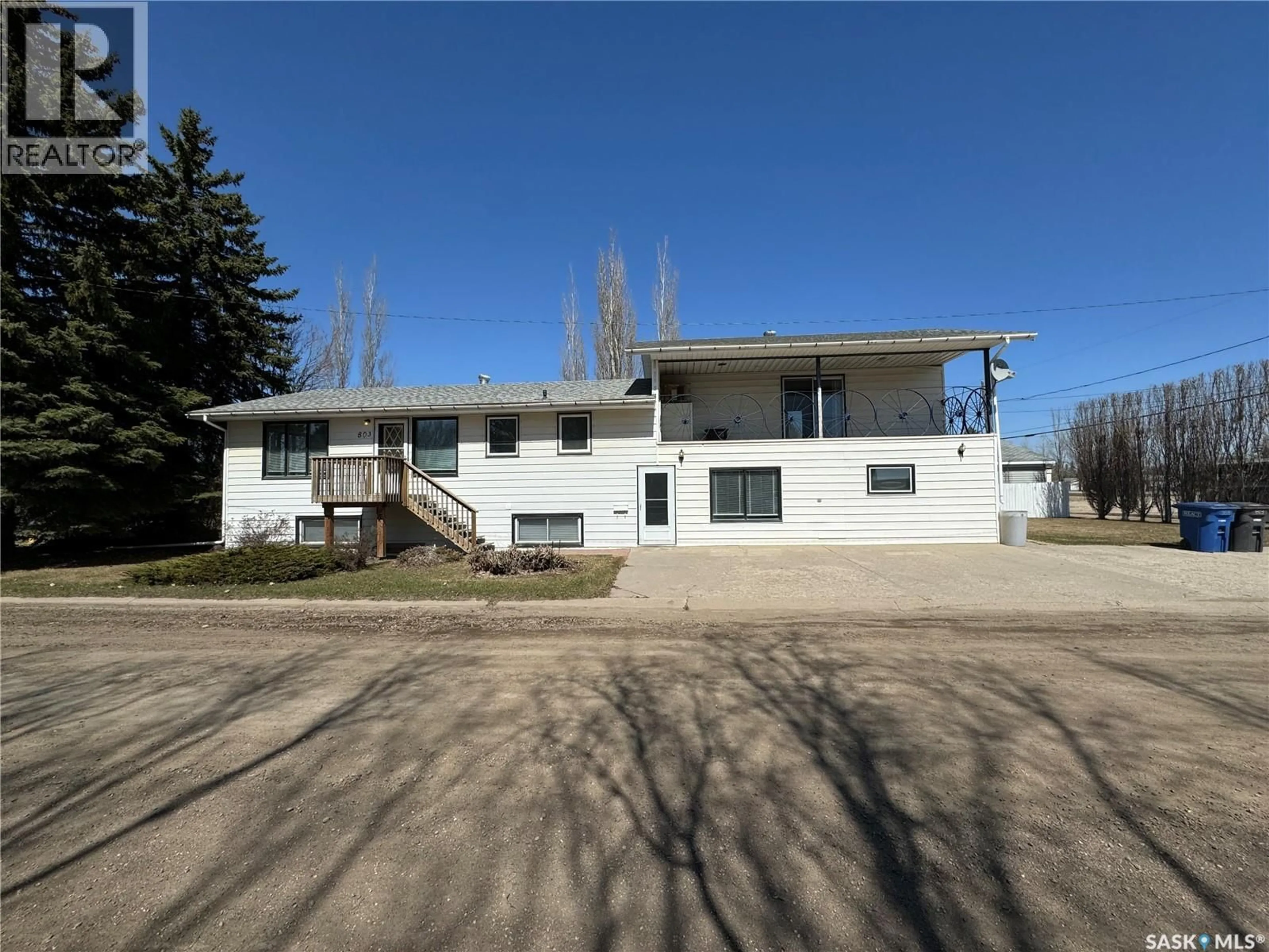 A pic from outside/outdoor area/front of a property/back of a property/a pic from drone, building for 803 1ST STREET, Humboldt Saskatchewan S0K2A0