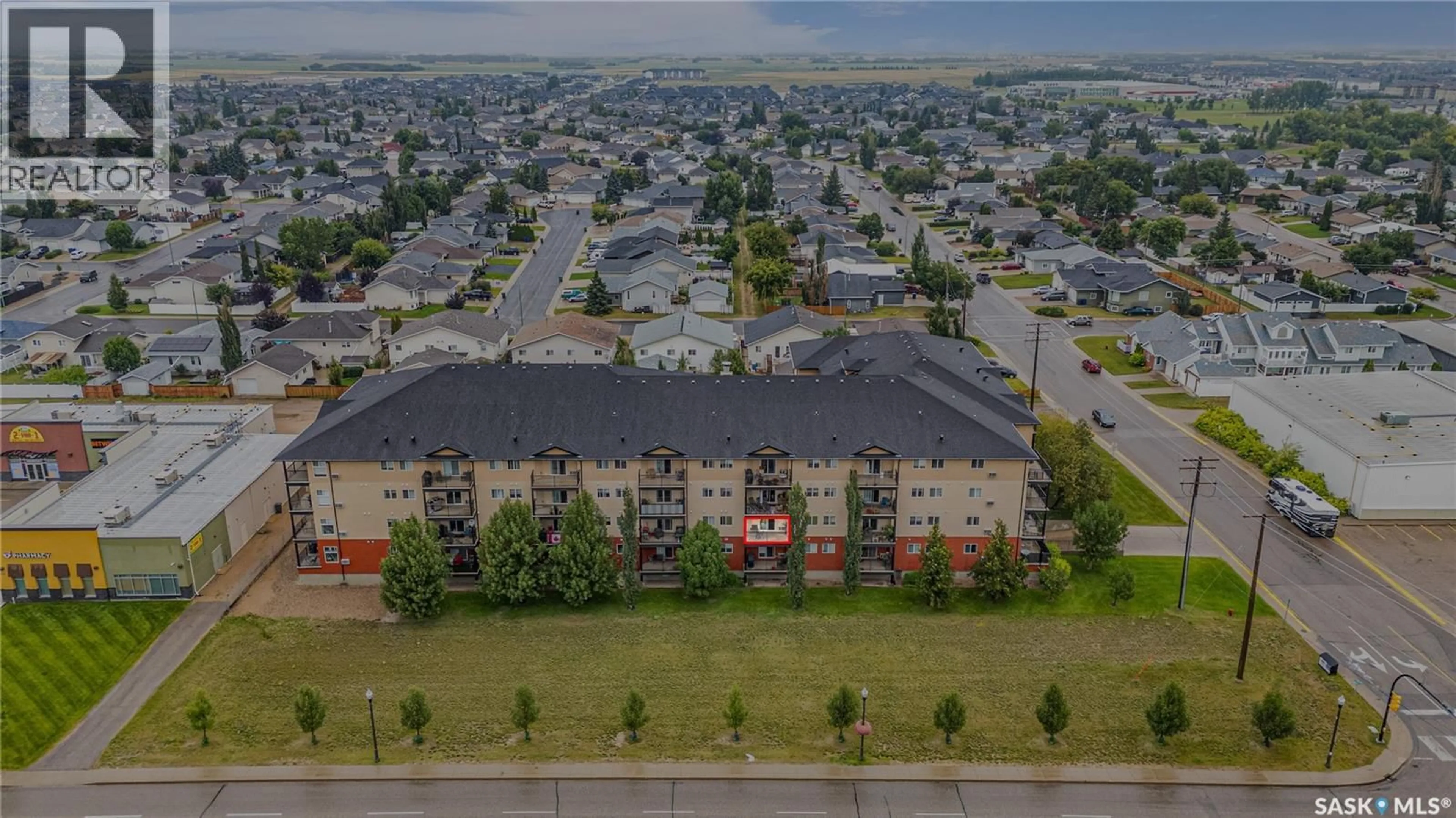 A pic from outside/outdoor area/front of a property/back of a property/a pic from drone, city buildings view from balcony for 100 - 211 1ST AVENUE, Warman Saskatchewan S0K4S0
