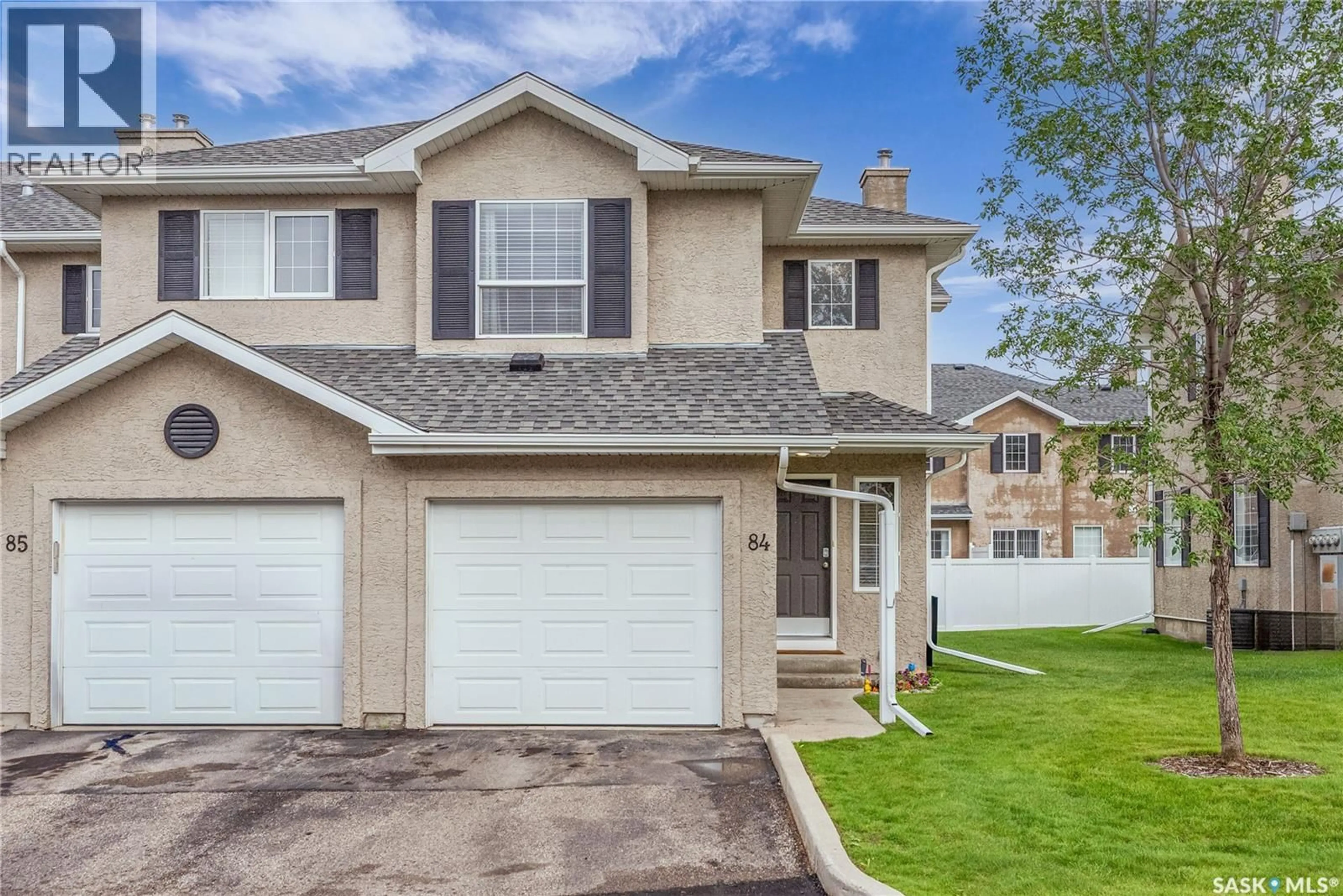 Home with vinyl exterior material, street for 84 103 BANYAN CRESCENT, Saskatoon Saskatchewan S7V1G4