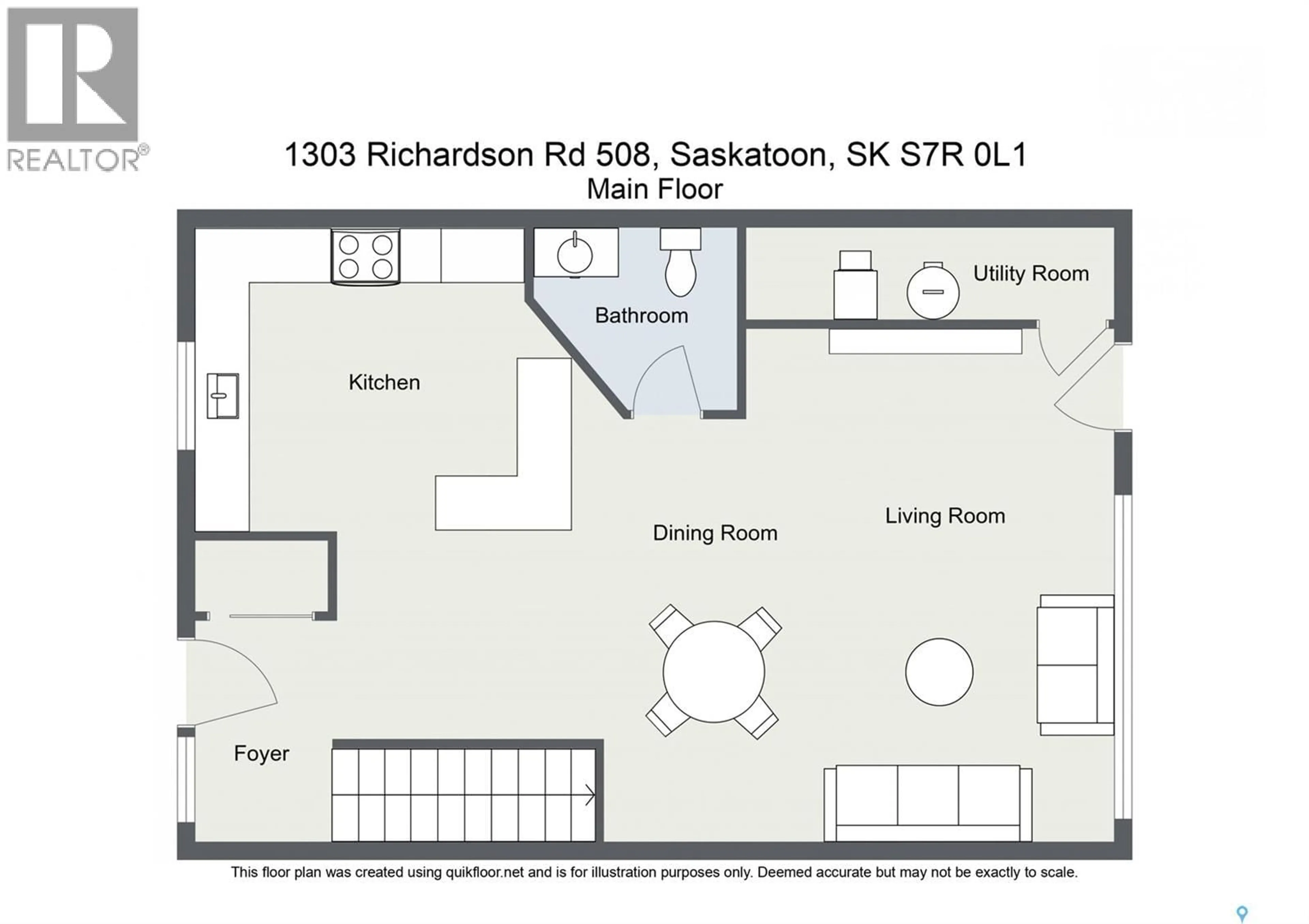 Floor plan for 508 - 1303 RICHARDSON ROAD, Saskatoon Saskatchewan S7R0L1