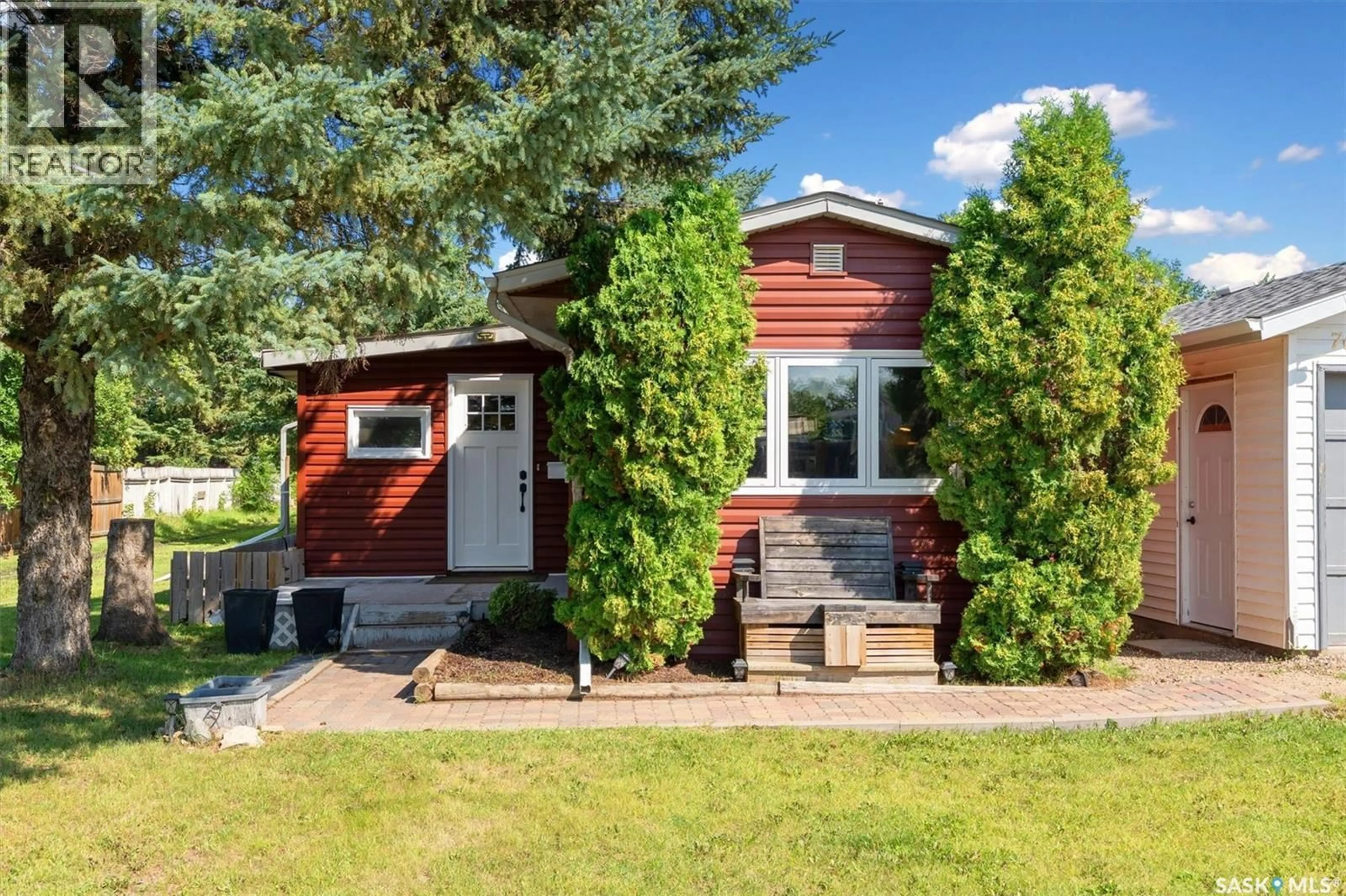 Home with vinyl exterior material, street for 76 2ND STREET, Osler Saskatchewan S0K3A0