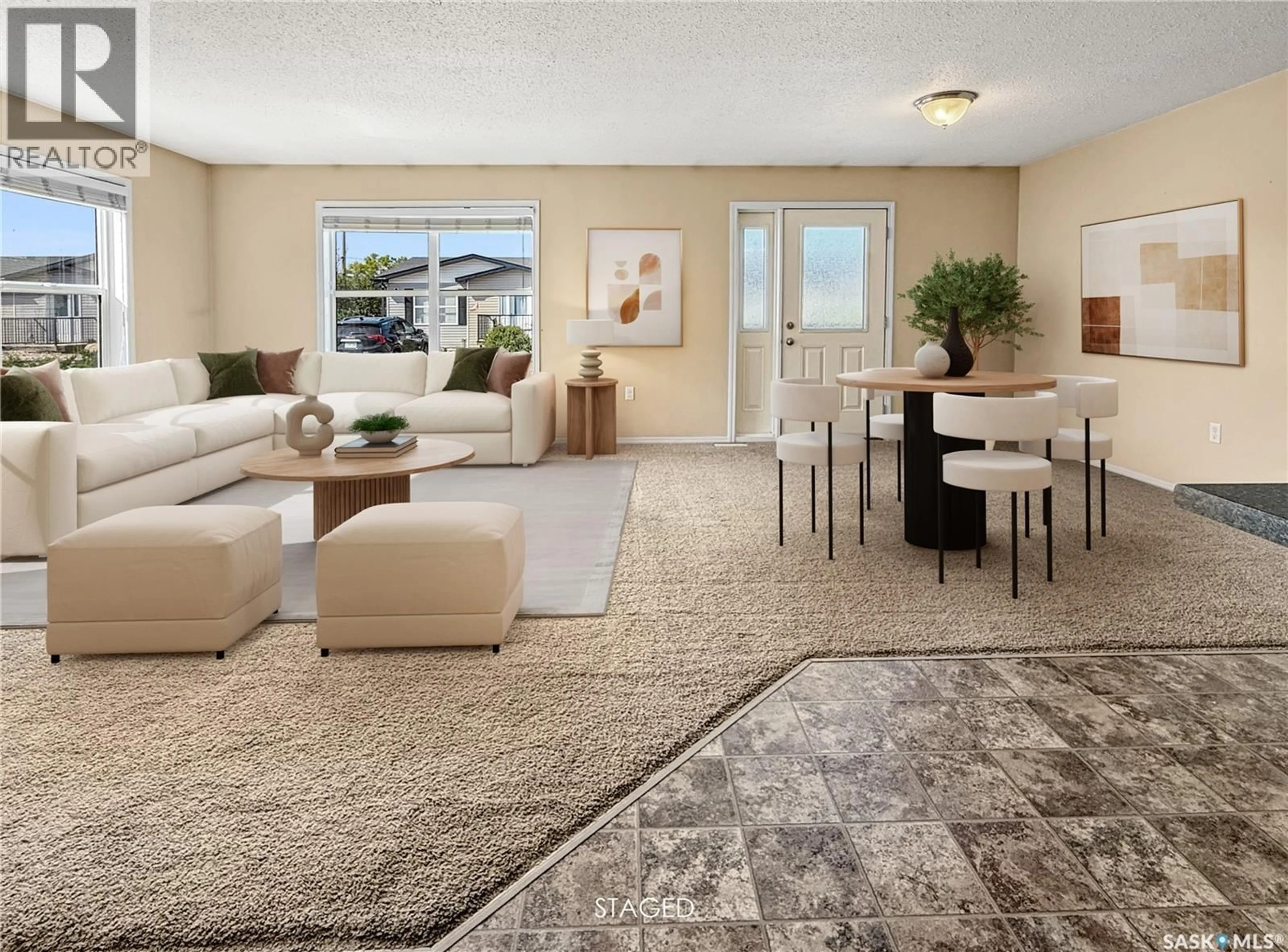 Living room with furniture, carpet floor for E - 17 1275 SOUTH RAILWAY STREET, Swift Current Saskatchewan S9H5P3