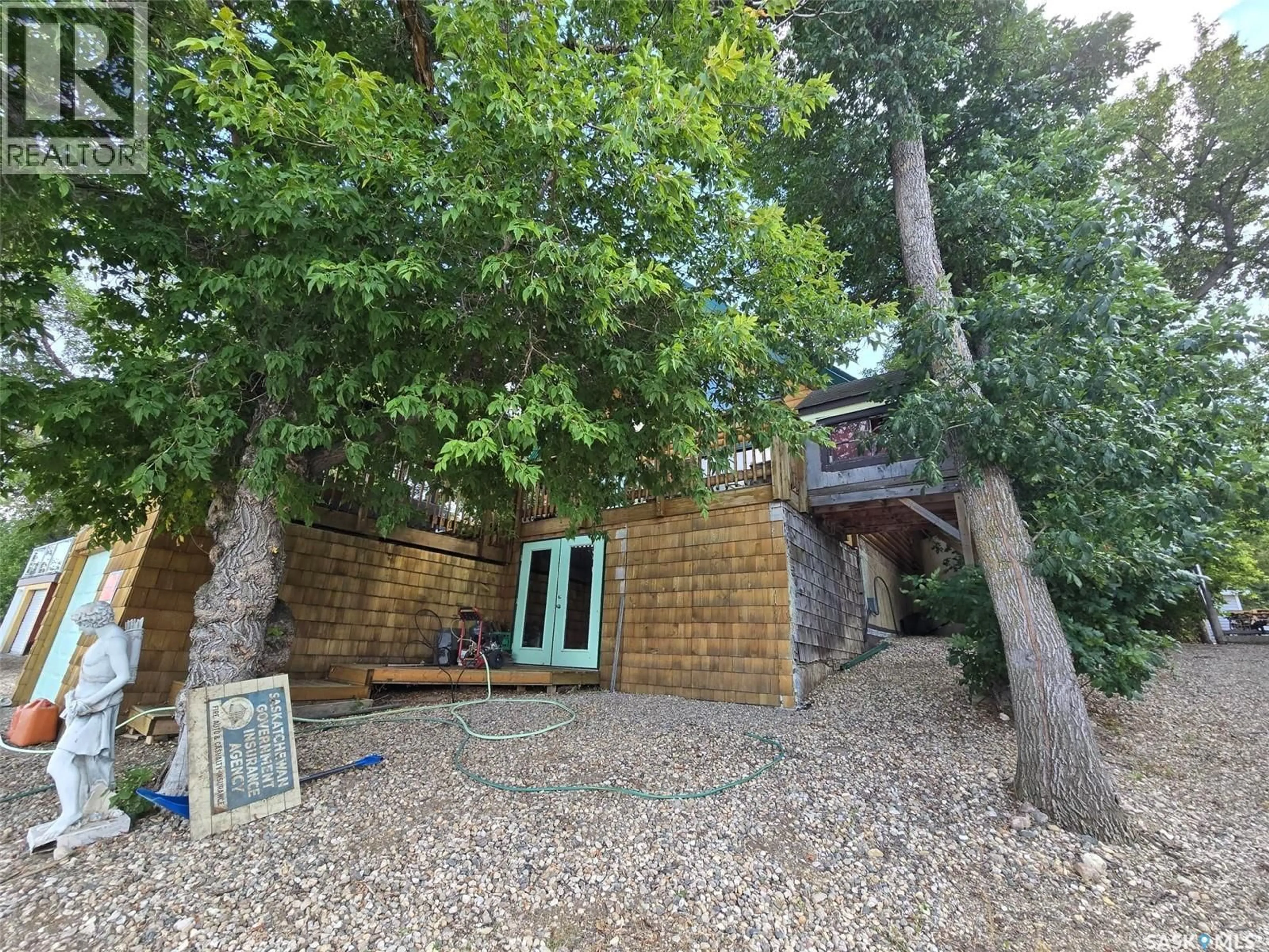 A pic from outside/outdoor area/front of a property/back of a property/a pic from drone, forest/trees view for 14 POPLAR TRAIL, Crooked Lake Saskatchewan S0G2B0