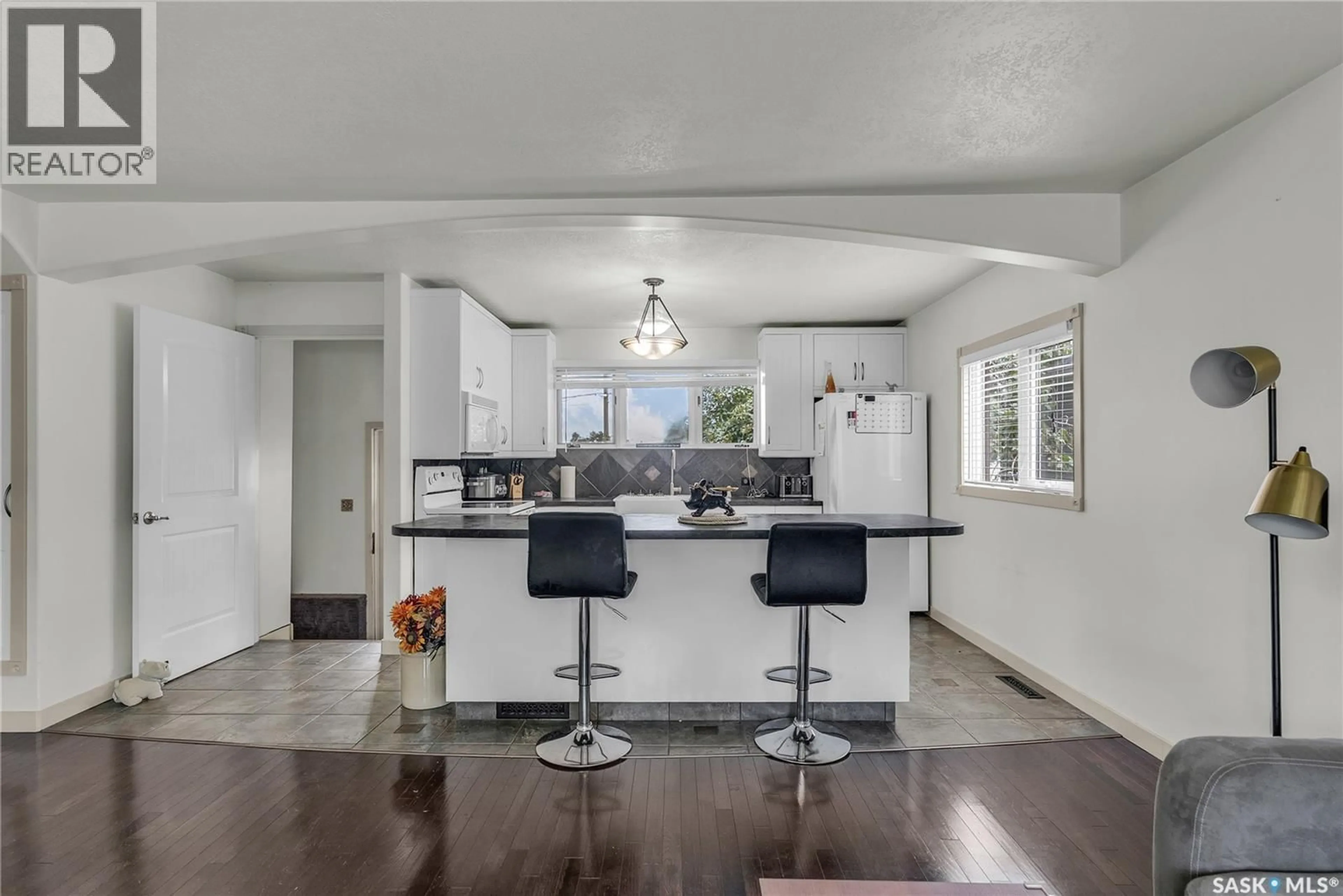 Open concept kitchen, ceramic/tile floor for 227 2ND AVENUE, Riverhurst Saskatchewan S0H3P0