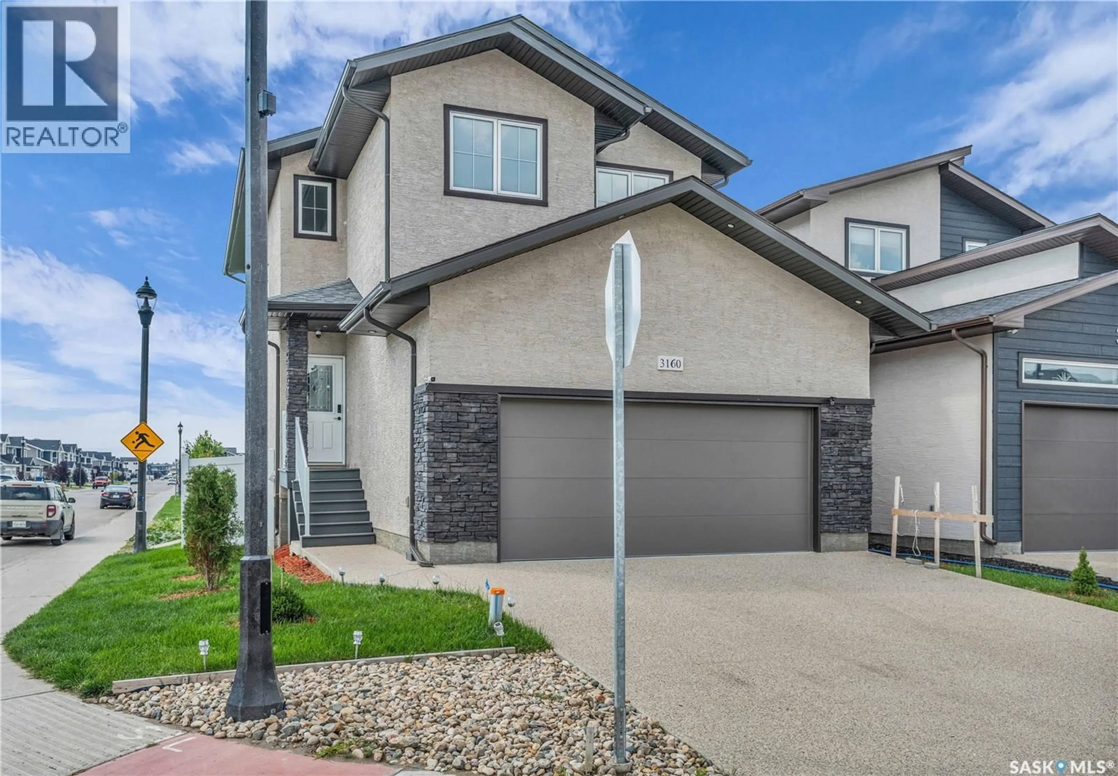 Home with vinyl exterior material, street for 3160 COPELAND ROAD, Regina Saskatchewan S4V3R9