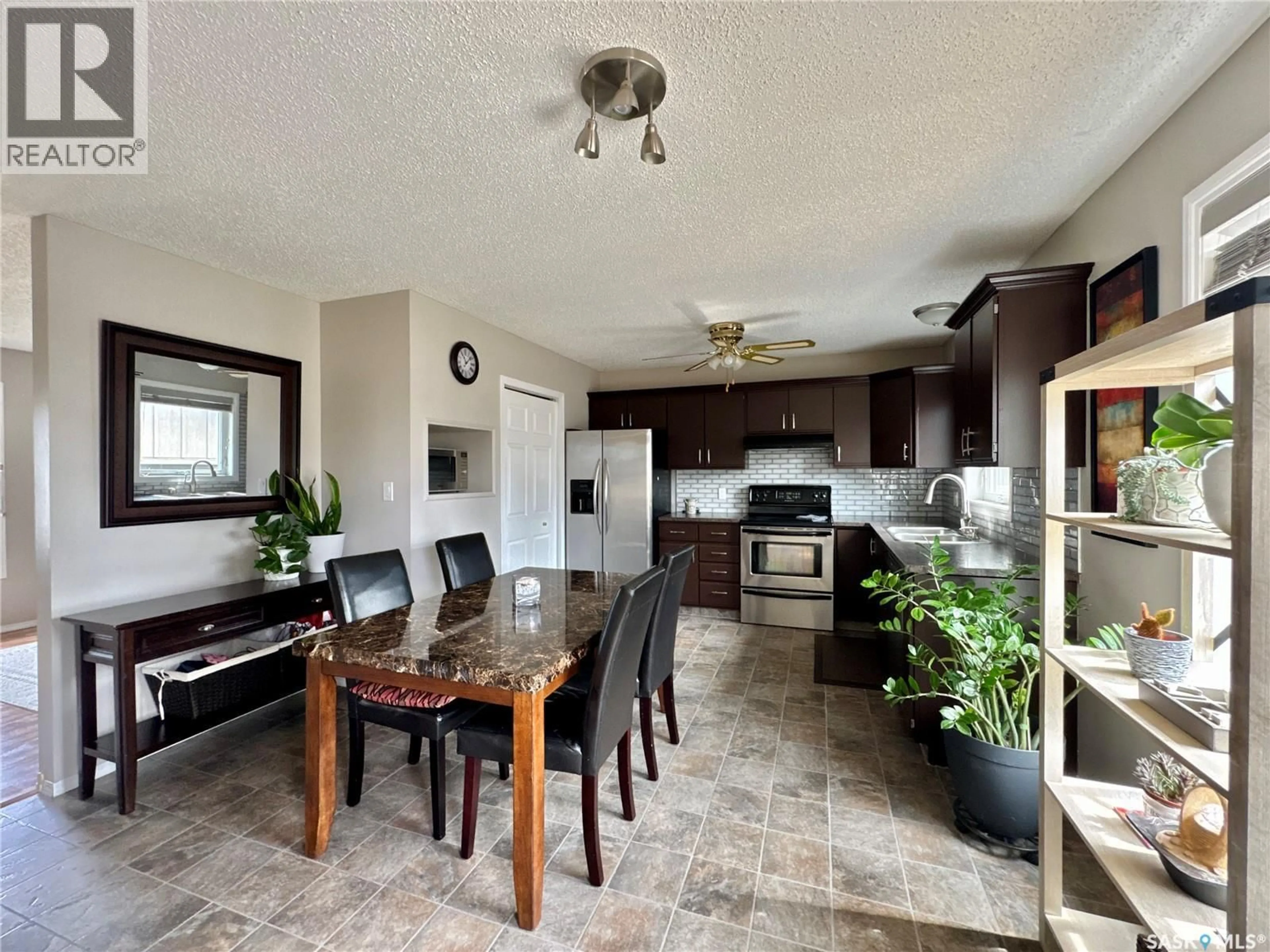 Open concept kitchen, ceramic/tile floor for 9 BULL CRESCENT, Yorkton Saskatchewan S3N3Y5