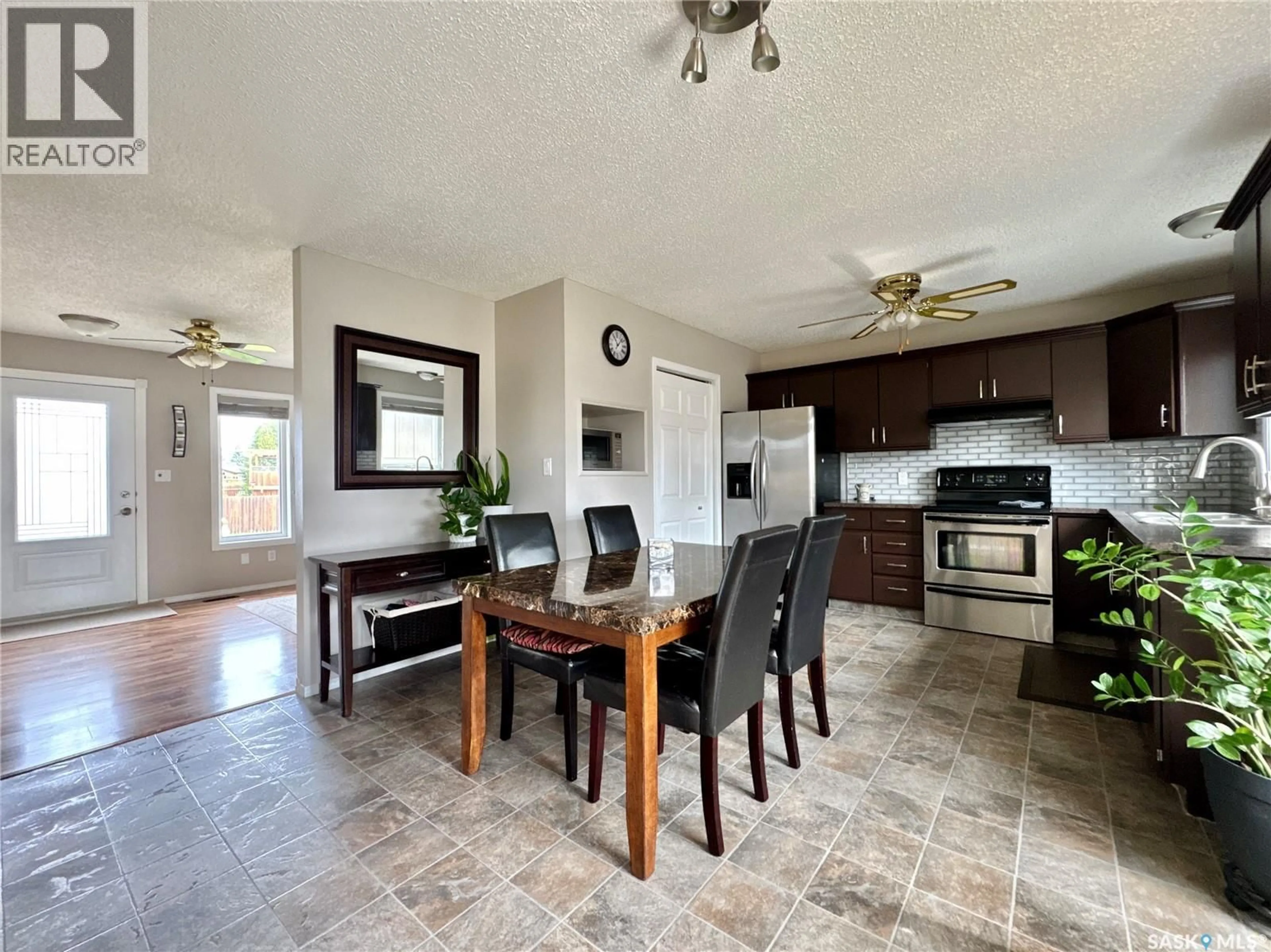 Open concept kitchen, ceramic/tile floor for 9 BULL CRESCENT, Yorkton Saskatchewan S3N3Y5