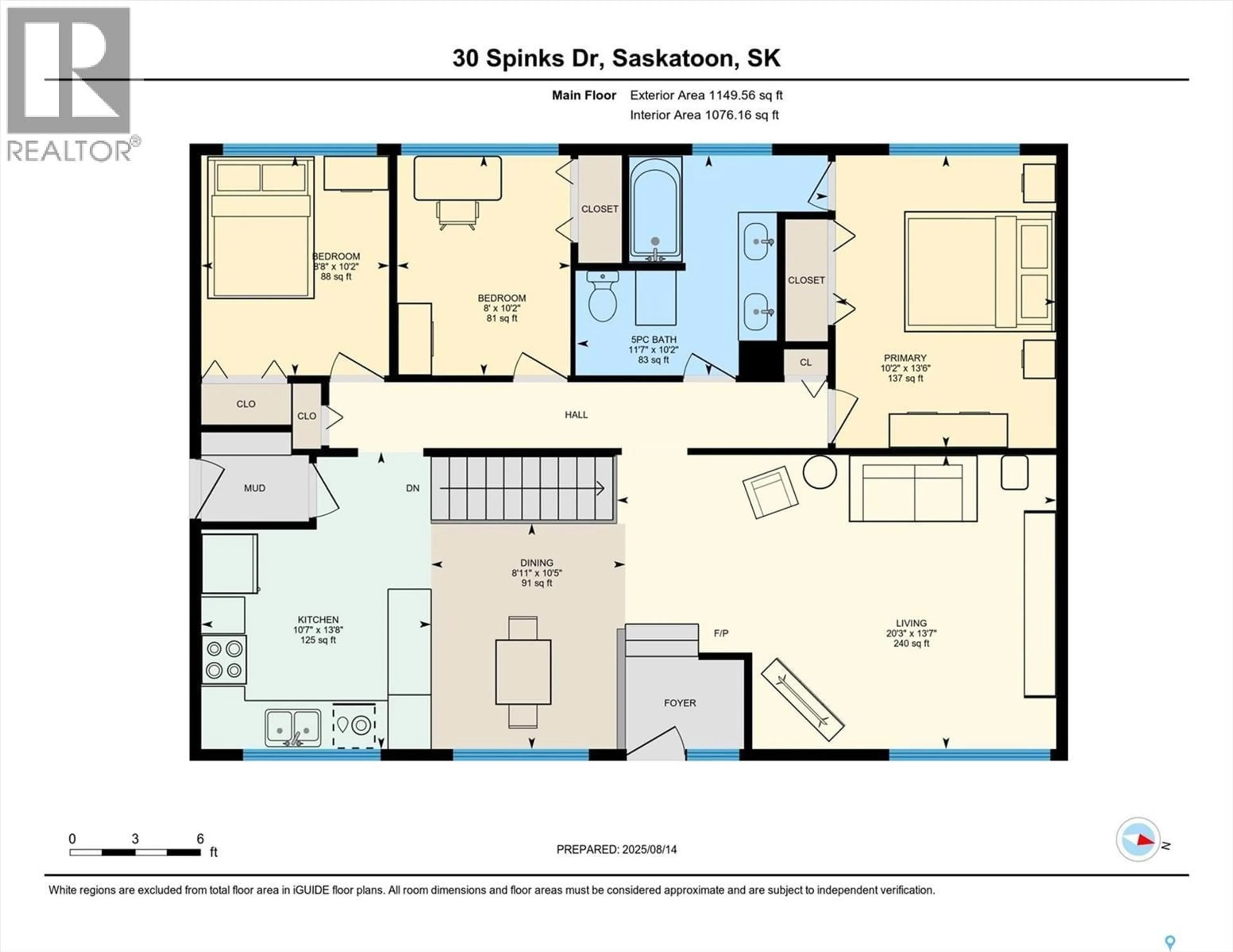 Floor plan for 30 SPINKS DRIVE, Saskatoon Saskatchewan S7H3W8